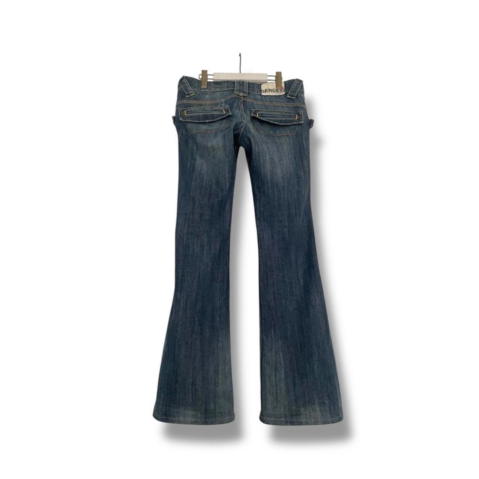 Other Low rise unique 2000s grunge mid wash denim jeans Size 32" / US 10 / IT 46 - 2 Thumbnail