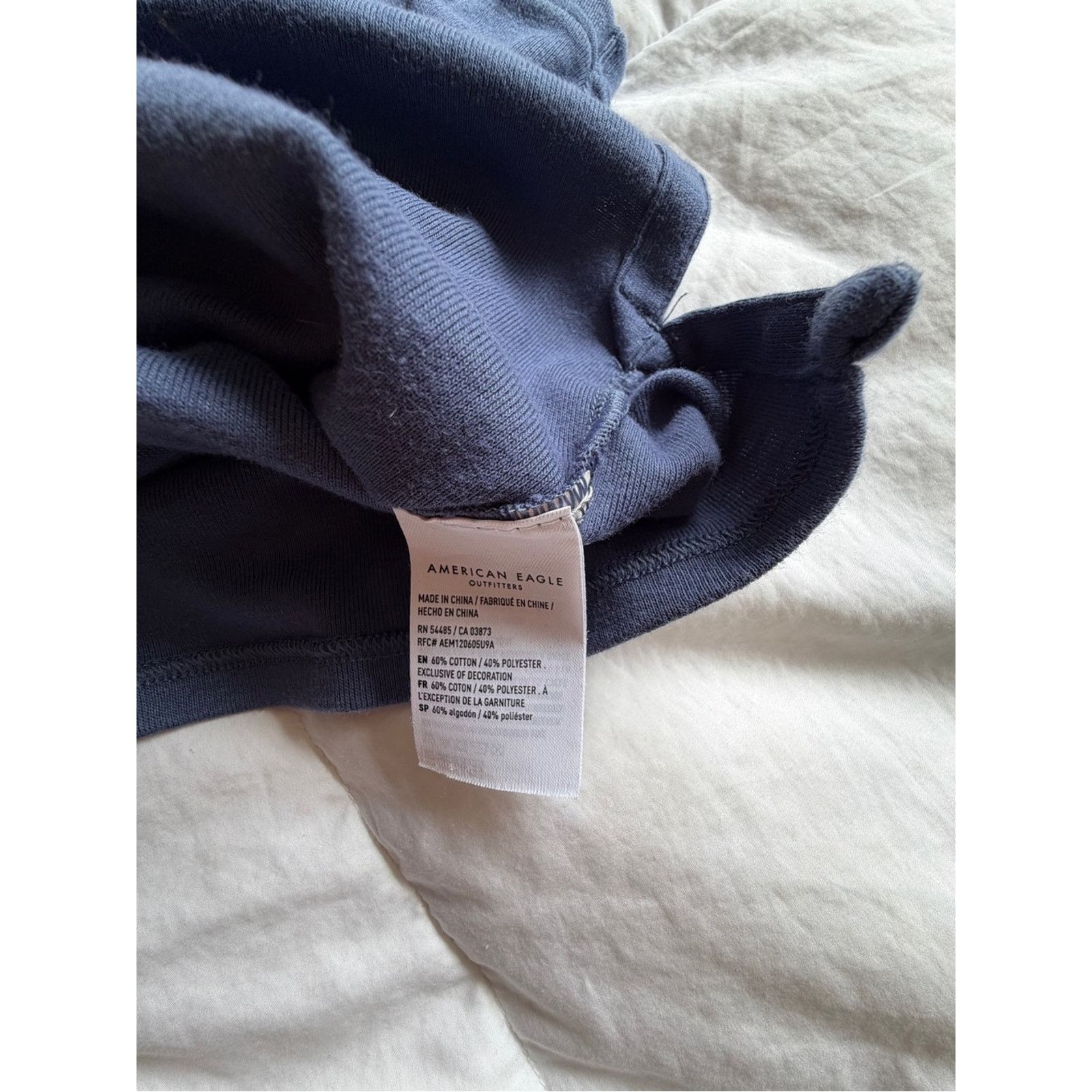 American Eagle Outfitters American Eagle Cropped Polo Tee in Indigo Size Womens Large Size L / US 10 / IT 46 - 6 Thumbnail