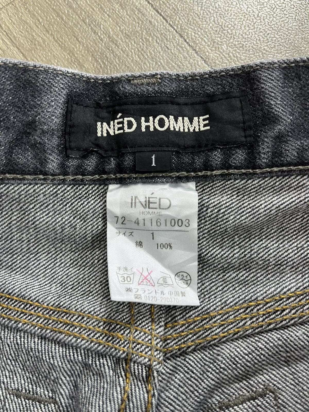 Yohji Yamamoto 🇯🇵Vintage Ined Homme by Yohji Yamamoto Straight Jeans Size US 29 - 7 Thumbnail
