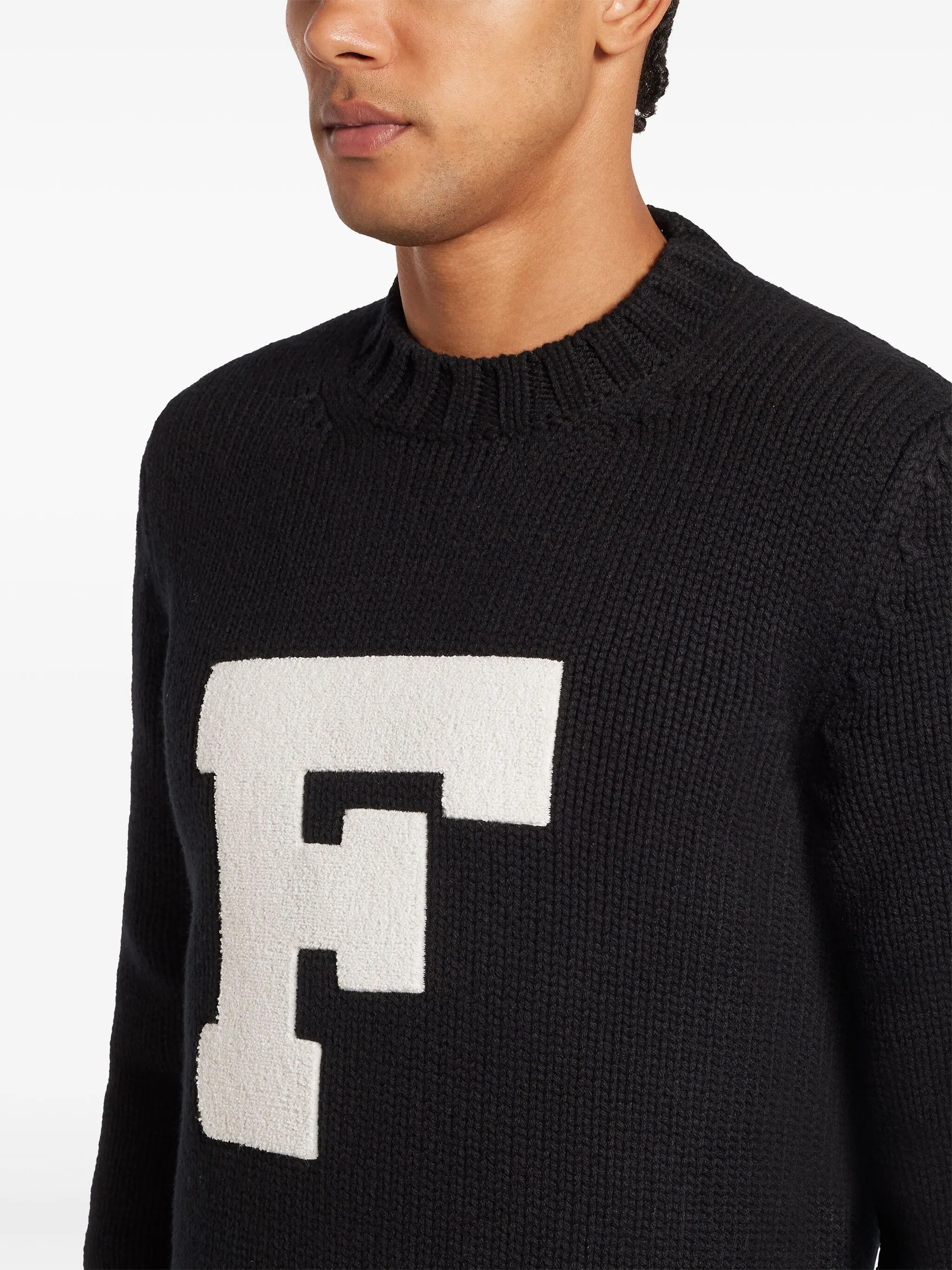 Salvatore Ferragamo o1s1rm0226 Crewneck Sweater in Black Size US XL / EU 56 / 4 - 5 Thumbnail