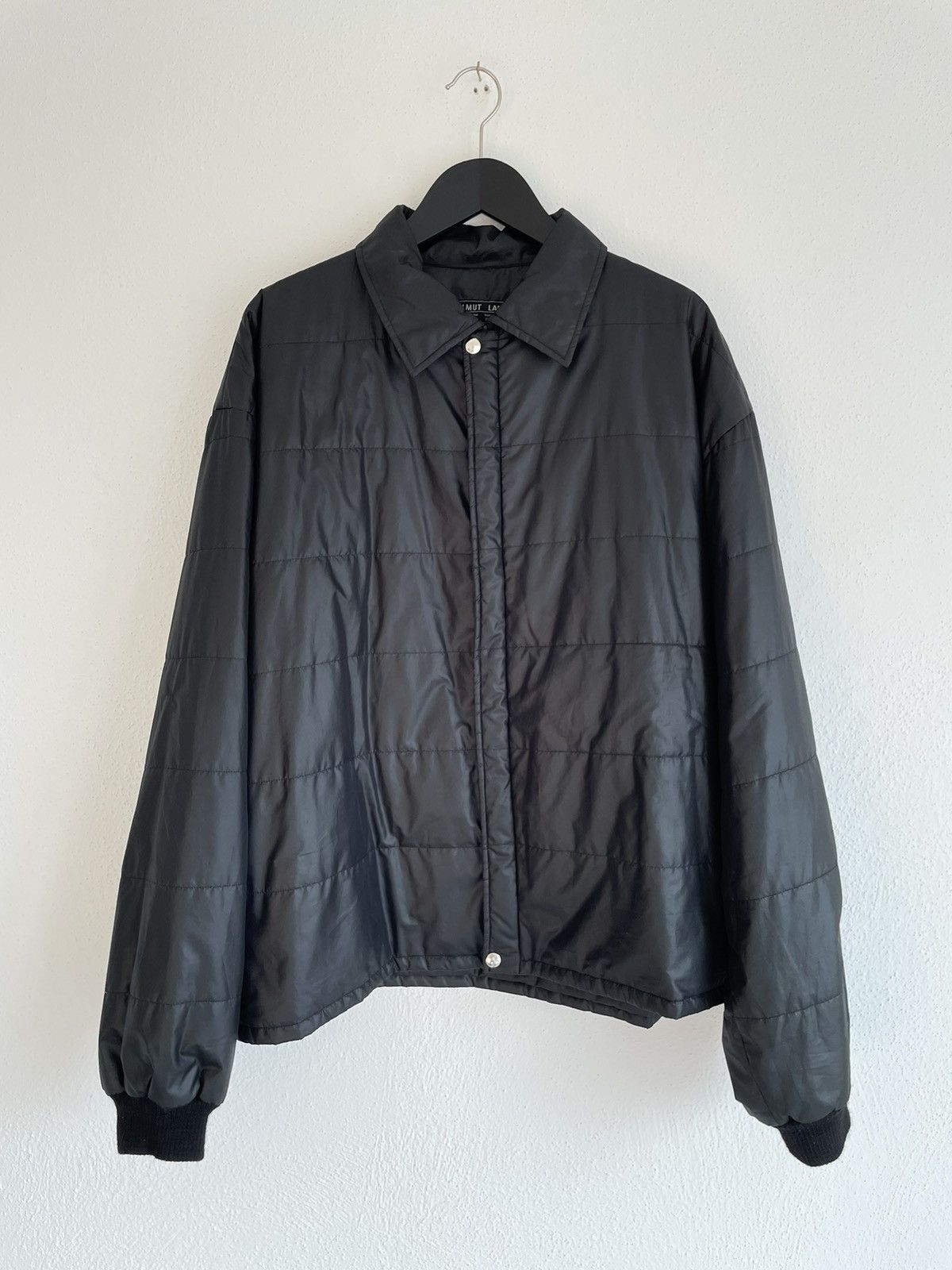 image of Helmut Lang 80's Vintage Padded Black Jacket, Men's (Size Large)