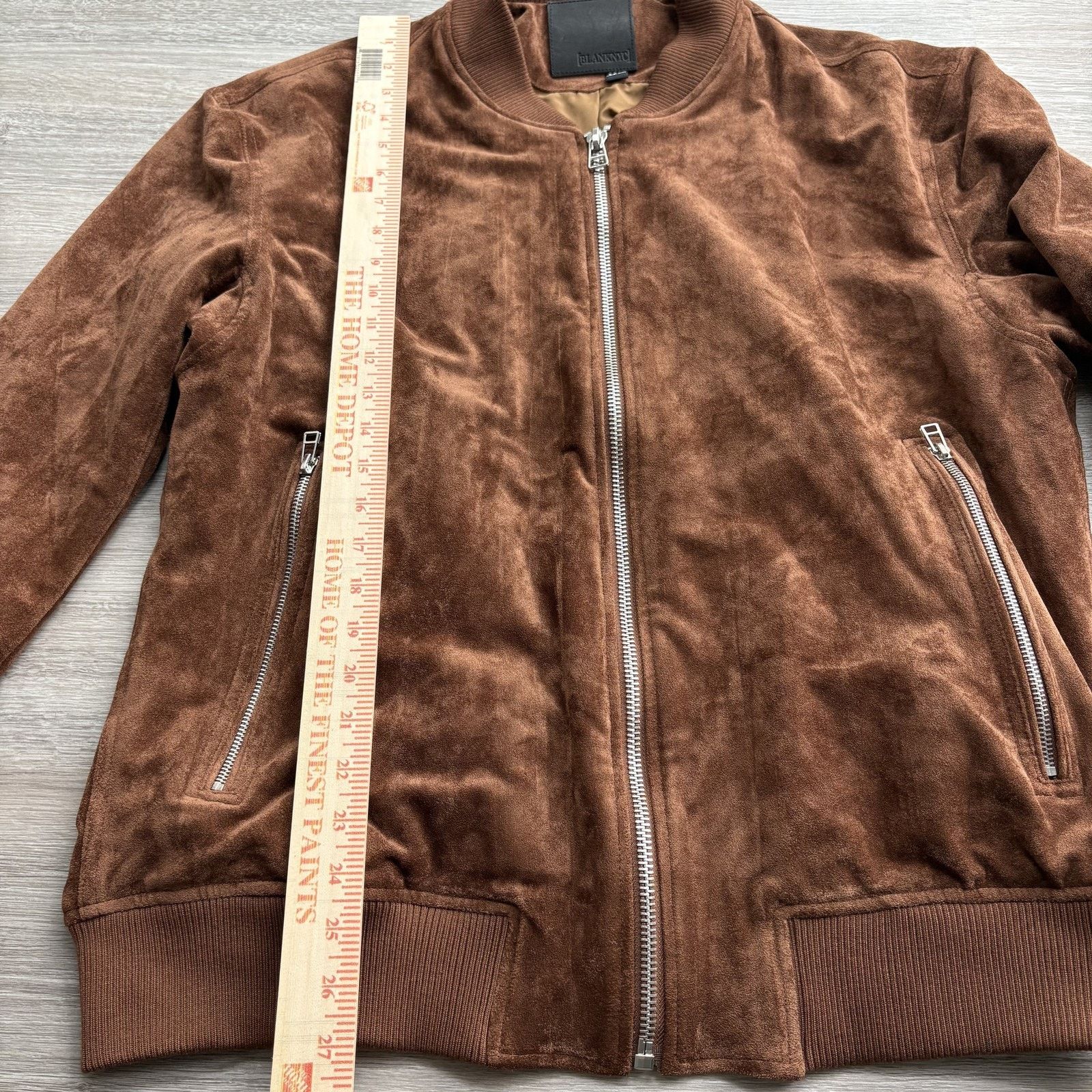 BLANKNYC Blank NYC Men Brown Faux Suede Bomber Jacket XL Size US XL / EU 56 / 4 - 7 Thumbnail