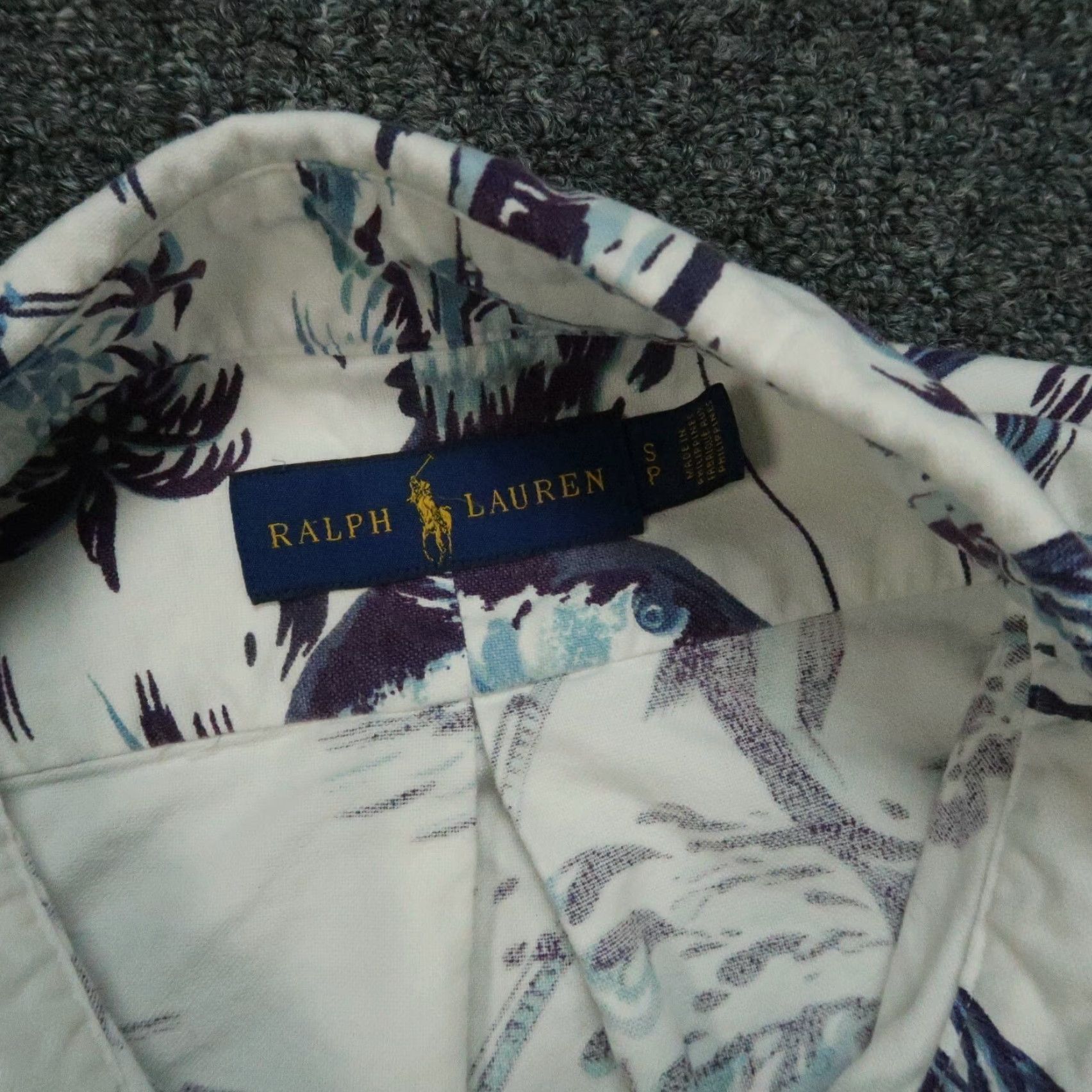 Ralph Lauren Ralph Lauren Button-Up Shirt Men Small White Geometric Short Sleeve Casual Sailing Size US S / EU 44-46 / 1 - 3 Thumbnail