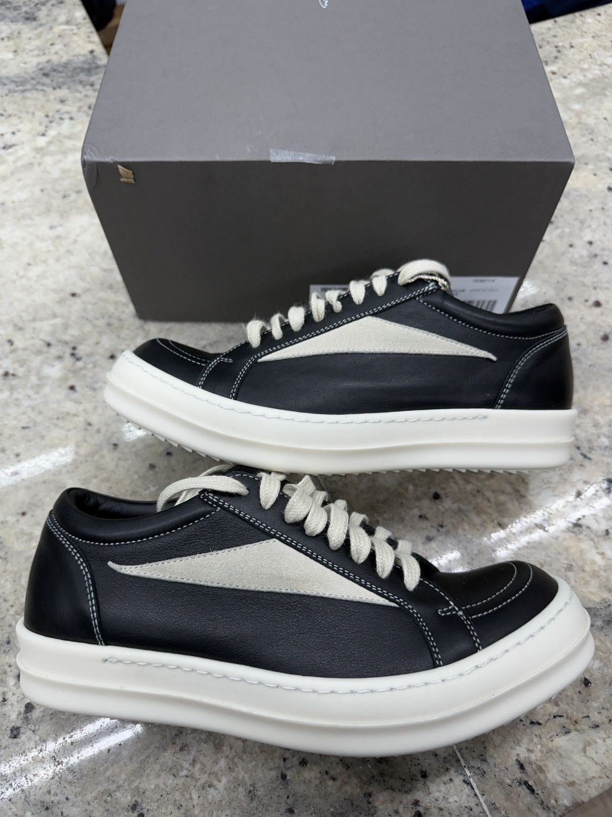 Rick Owens Rick Owen Low Top Leather Kicks Size US 8 / IT 38 - 1 Thumbnail