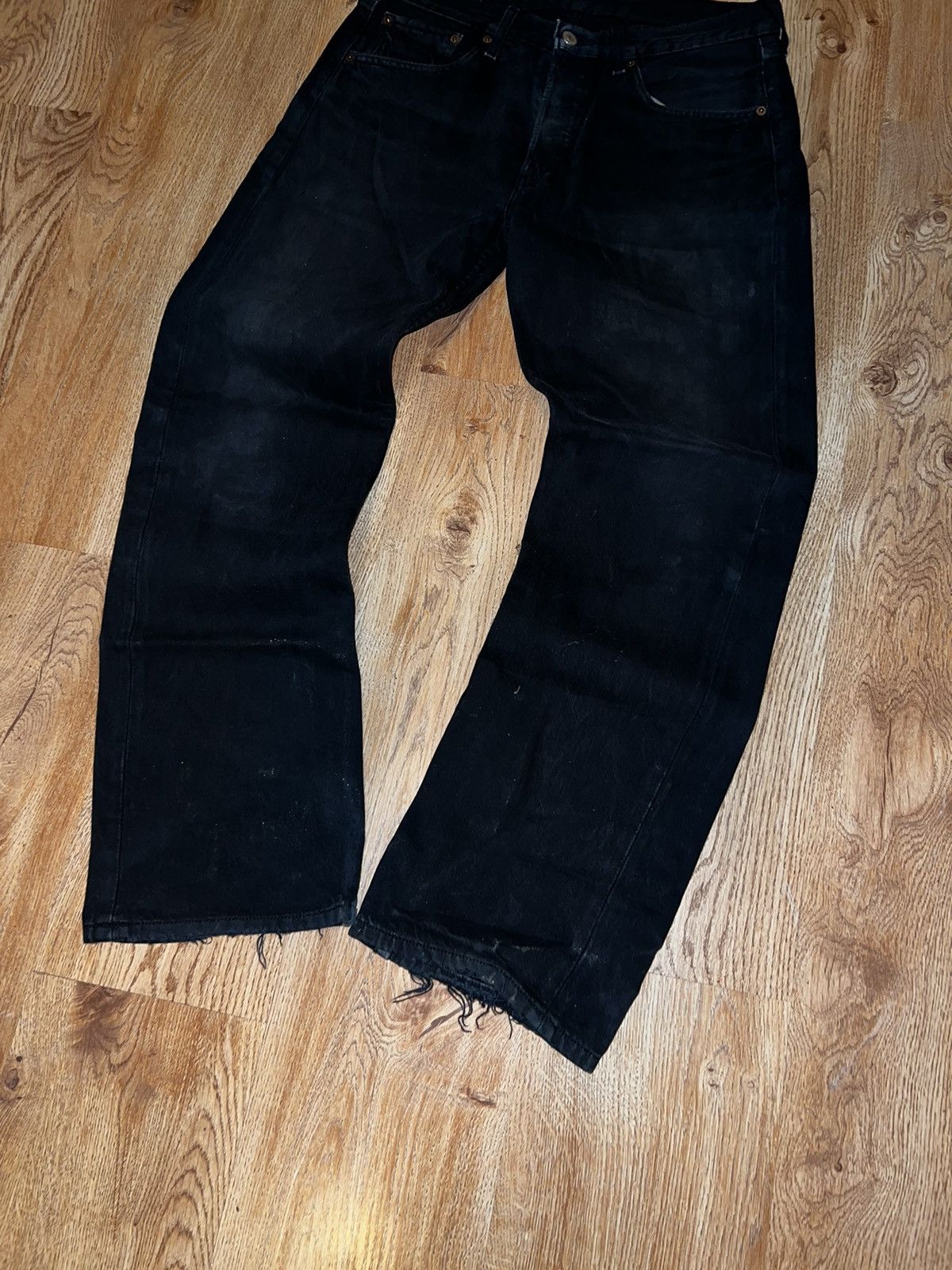 Levi's Vintage Clothing × Vintage Vintage Levis Strauss 501 black denim jeans 👖 Size US 32 / EU 48 - 10 Thumbnail