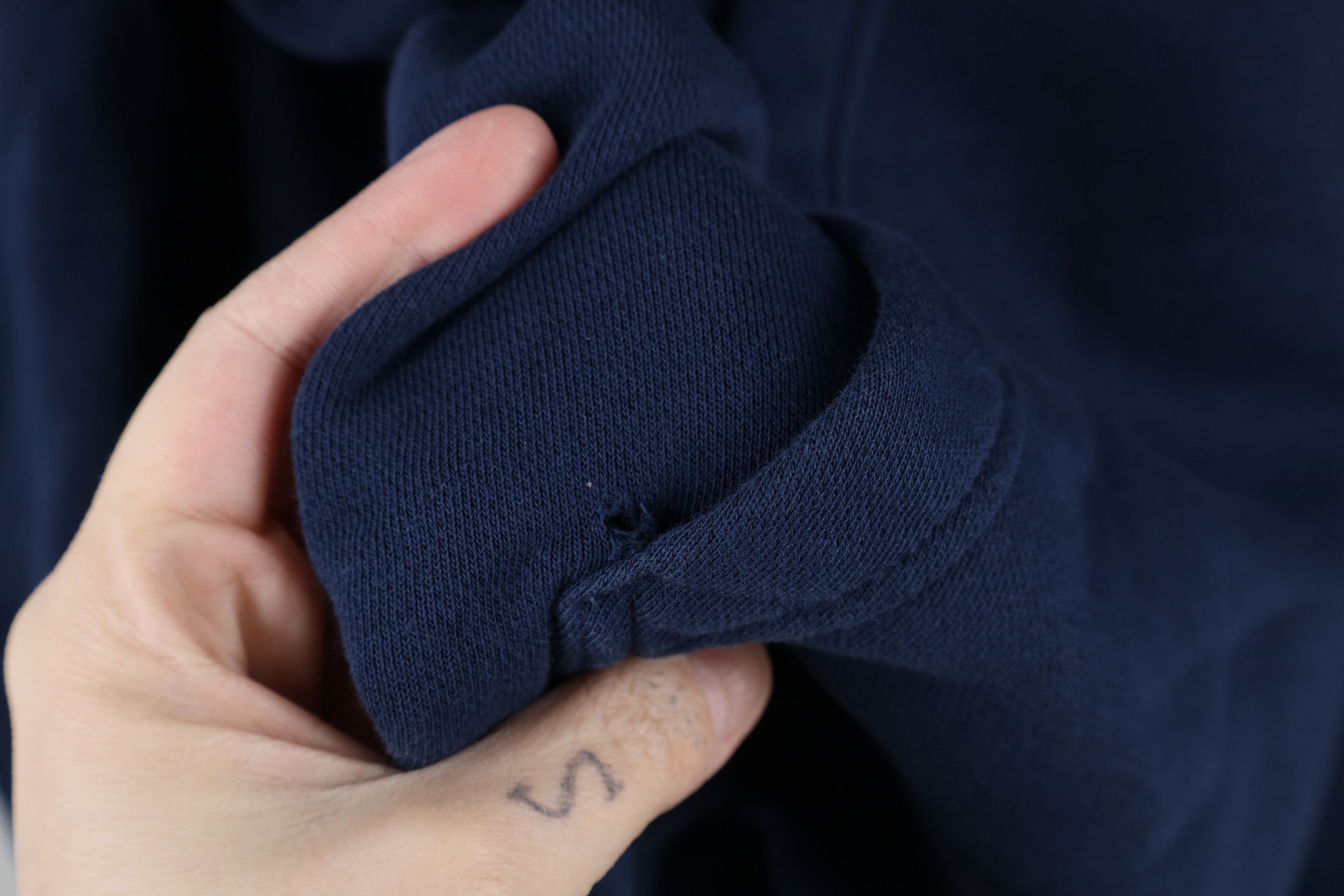 Nike × Vintage Vintage Y2K Nike Scott Mini Swoosh Hoodie Sweatshirt Blue Size US L / EU 52-54 / 3 - 4 Thumbnail