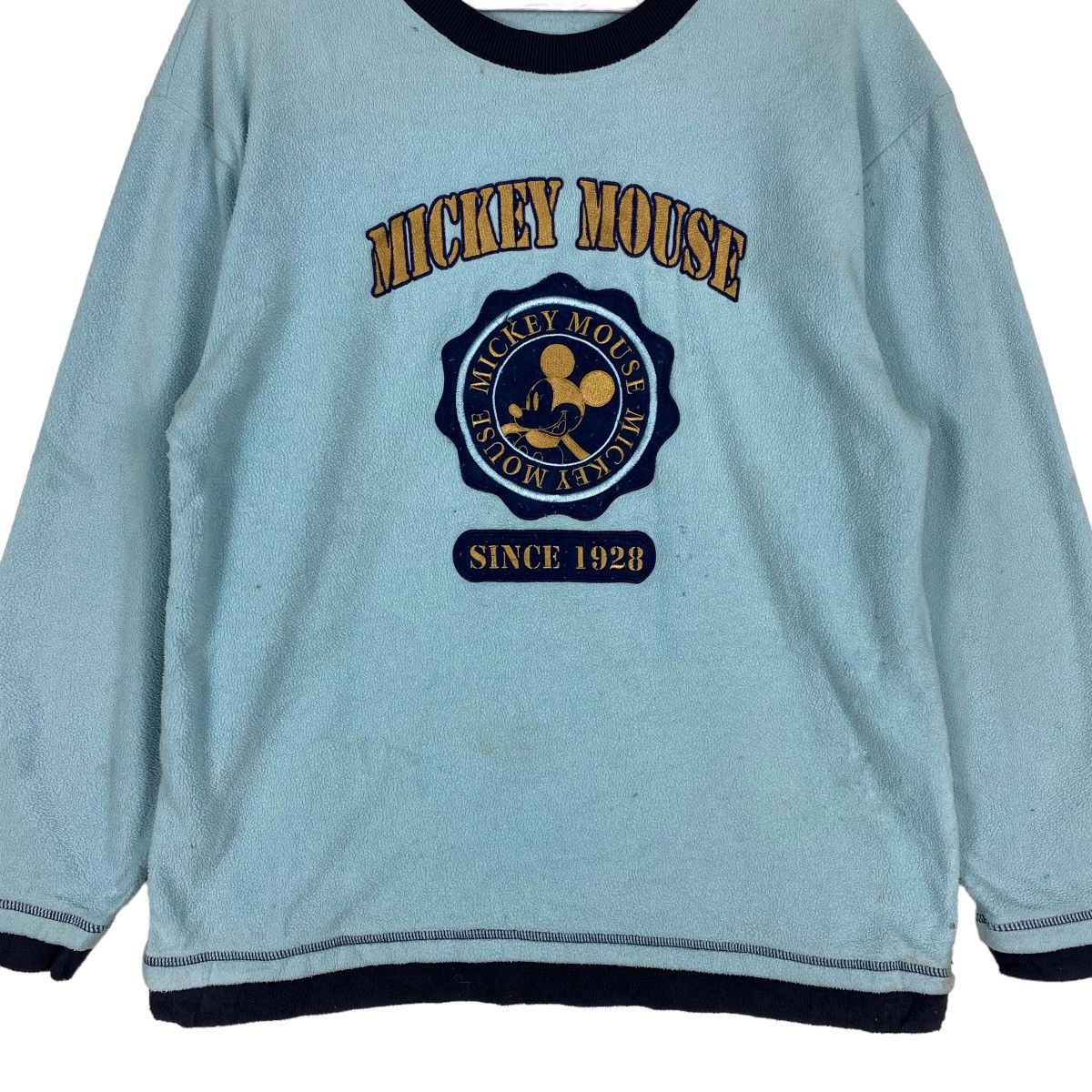 Disney × Mickey Mouse × Warner Bros Vintage 90s Mickey Mouse Big Logo Crewneck Fleece Size US M / EU 48-50 / 2 - 4 Thumbnail