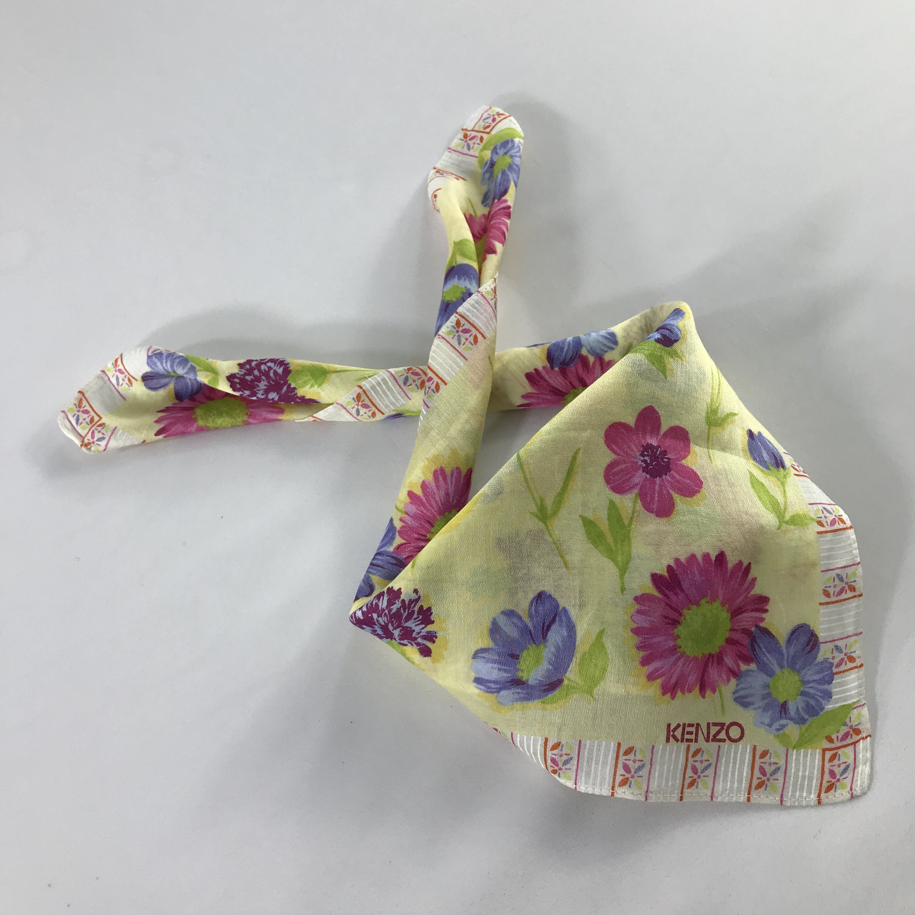 Kenzo × Vintage Kenzo Bandana / Handkerchief / Neckerchief - S1144 Size ONE SIZE - 4 Thumbnail