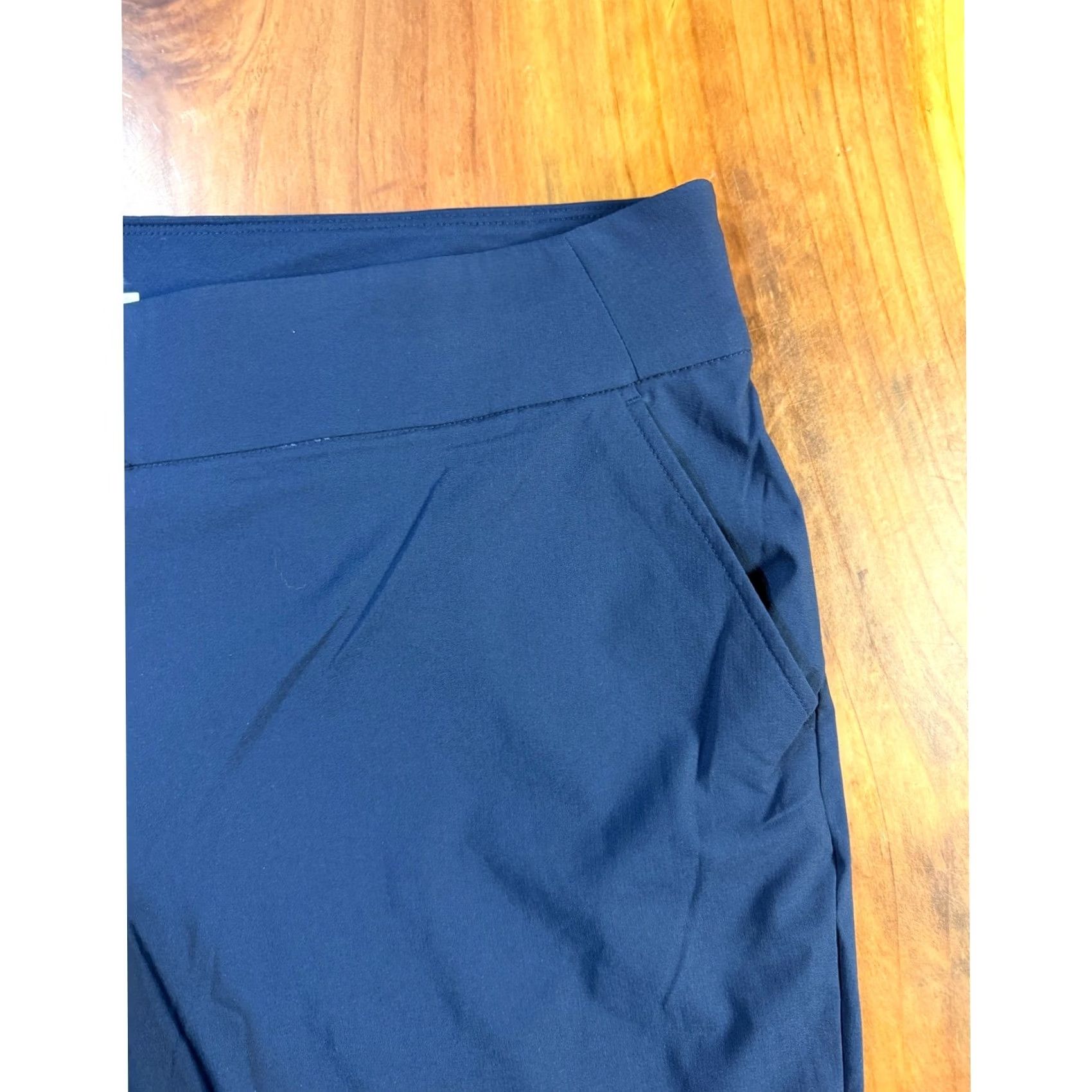 Vintage Columbia Pants 2XL Women Blue Solid Chino Straight Pull On Classic Fit 40 Waist 32 Inseam Navy Holiday/Everyday Wear Size 40" / US 18 - 3 Thumbnail