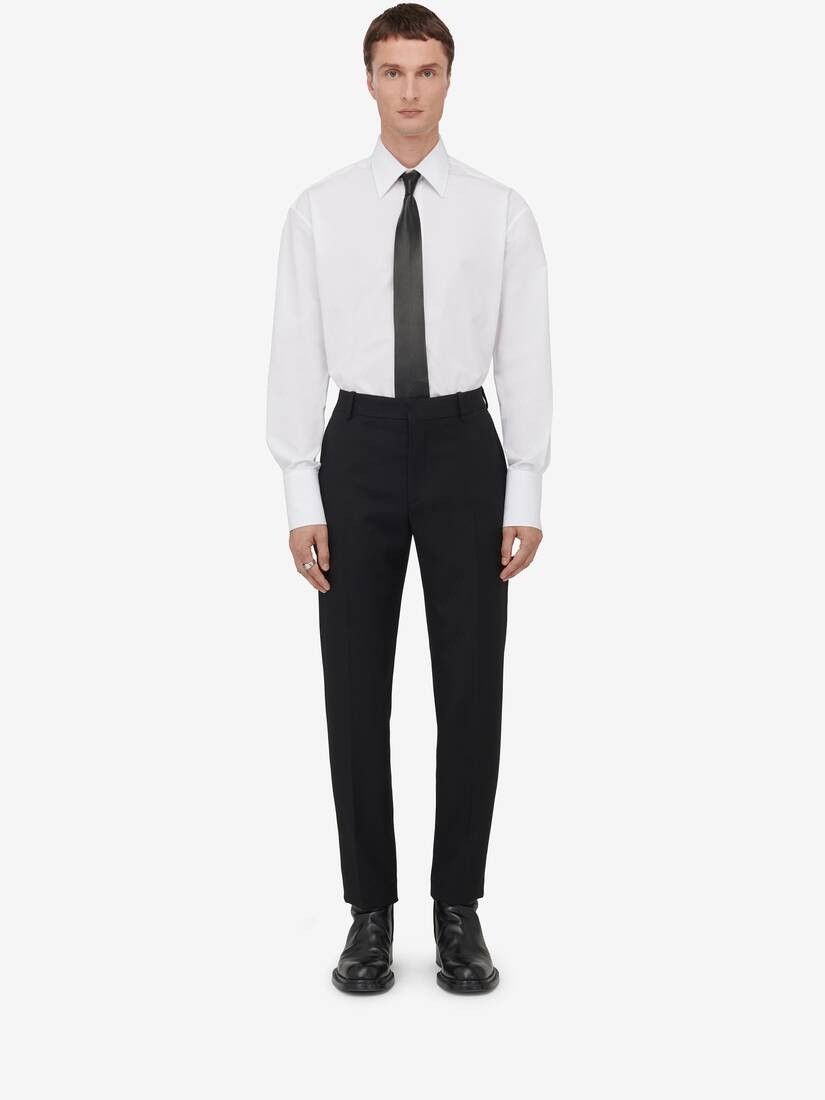 Alexander McQueen o1w1db10725 Tailored Cigarette Trousers in Black Size US 40 / EU 56 - 2 Thumbnail