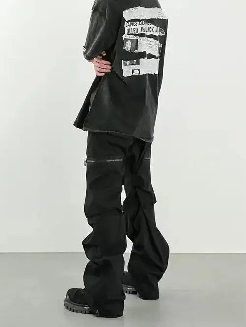 function utility flared pleated cargo pants