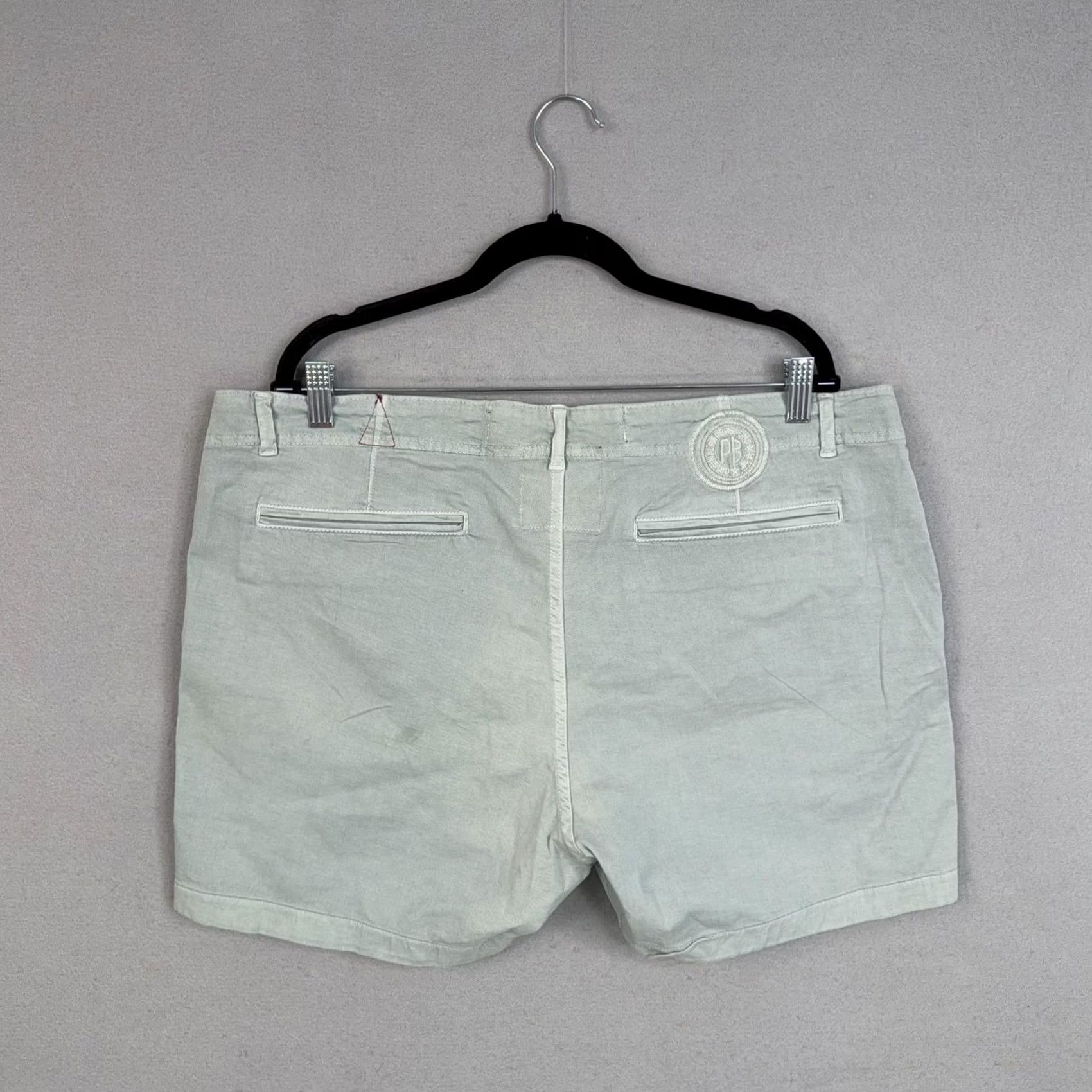Vintage Original Paperbacks Shorts Mens 38 Light Green Chino Cotton Stretch Logo Size US 38 / EU 54 - 6 Thumbnail