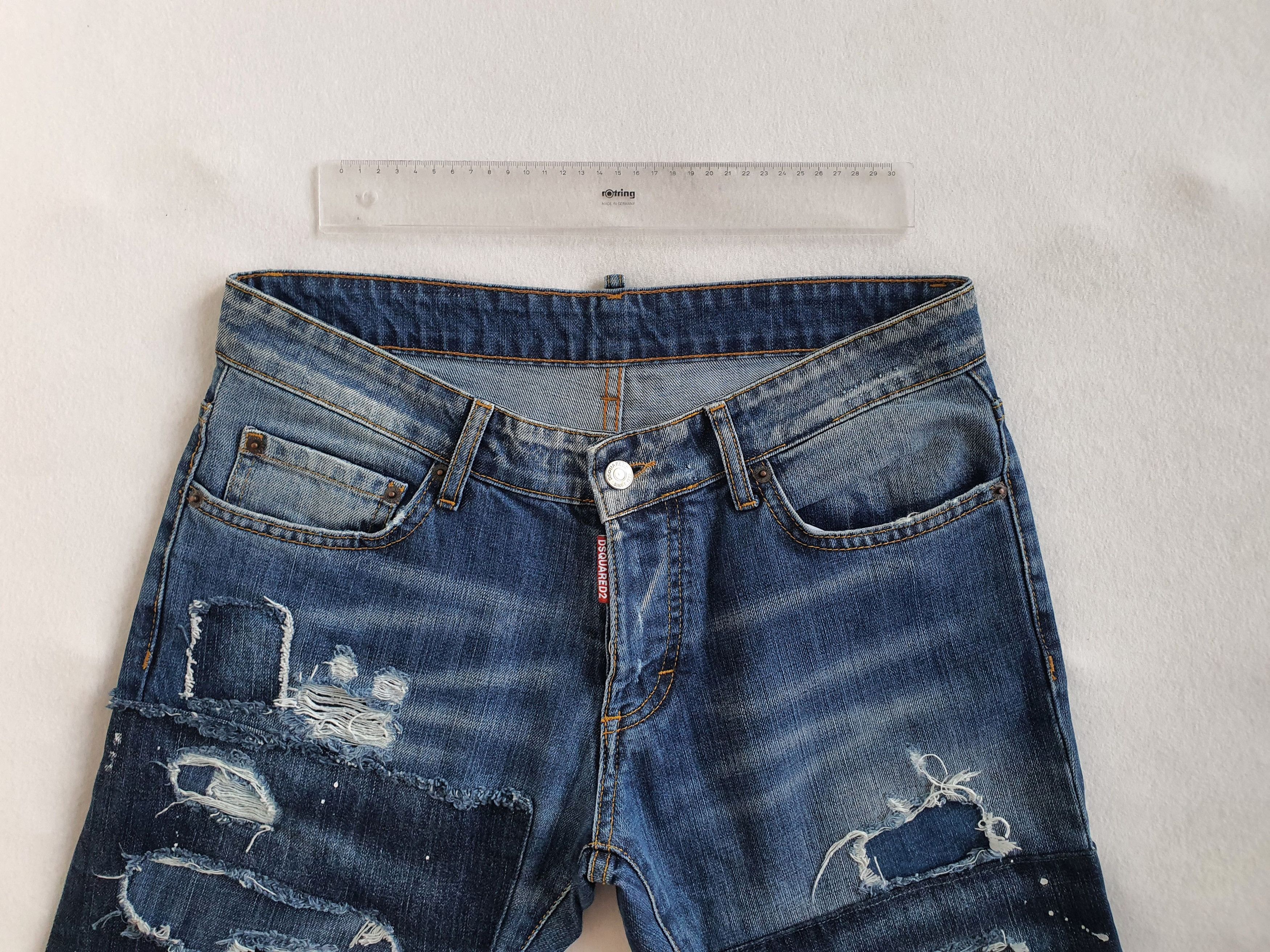Dsquared2 Heavily Distressed Patchwork Paint Splatter Denim Jeans Size US 30 / EU 46 - 3 Thumbnail