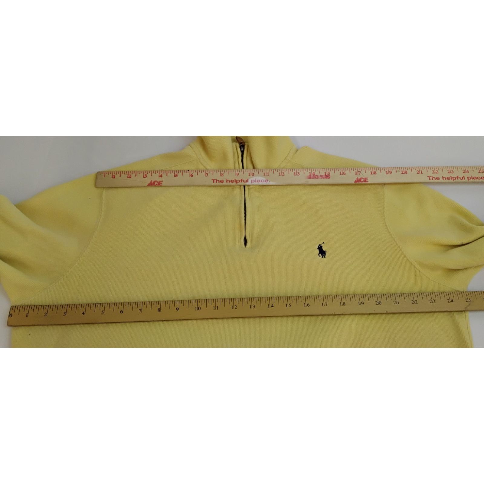 Polo Ralph Lauren Polo Ralph Lauren Quarter Zip Sweater Men's L Yellow VTG 90s Size US L / EU 52-54 / 3 - 13 Thumbnail