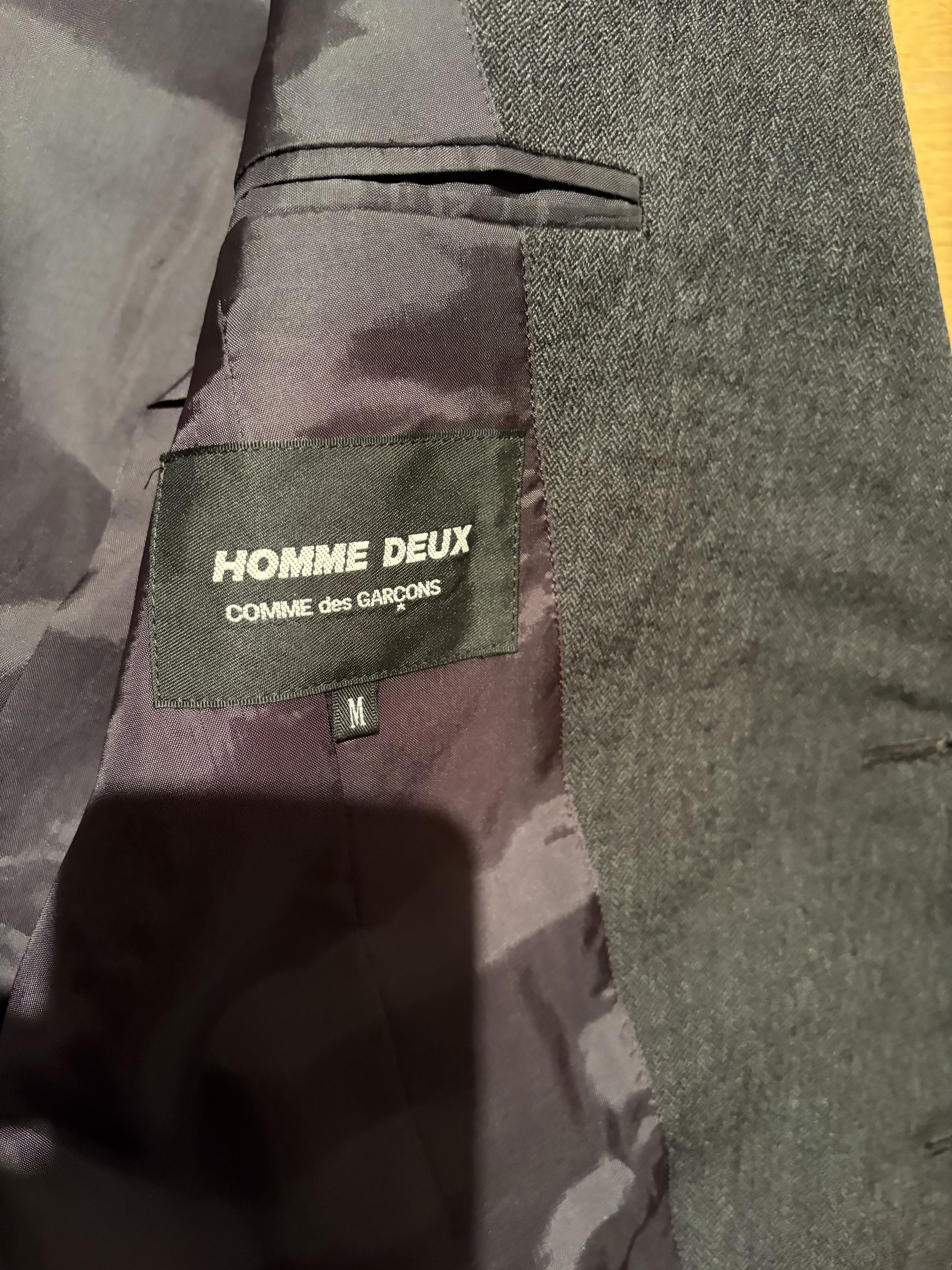 Comme des Garcons Homme Deux asymmetric-design wool blazer Size 38R - 2 Thumbnail