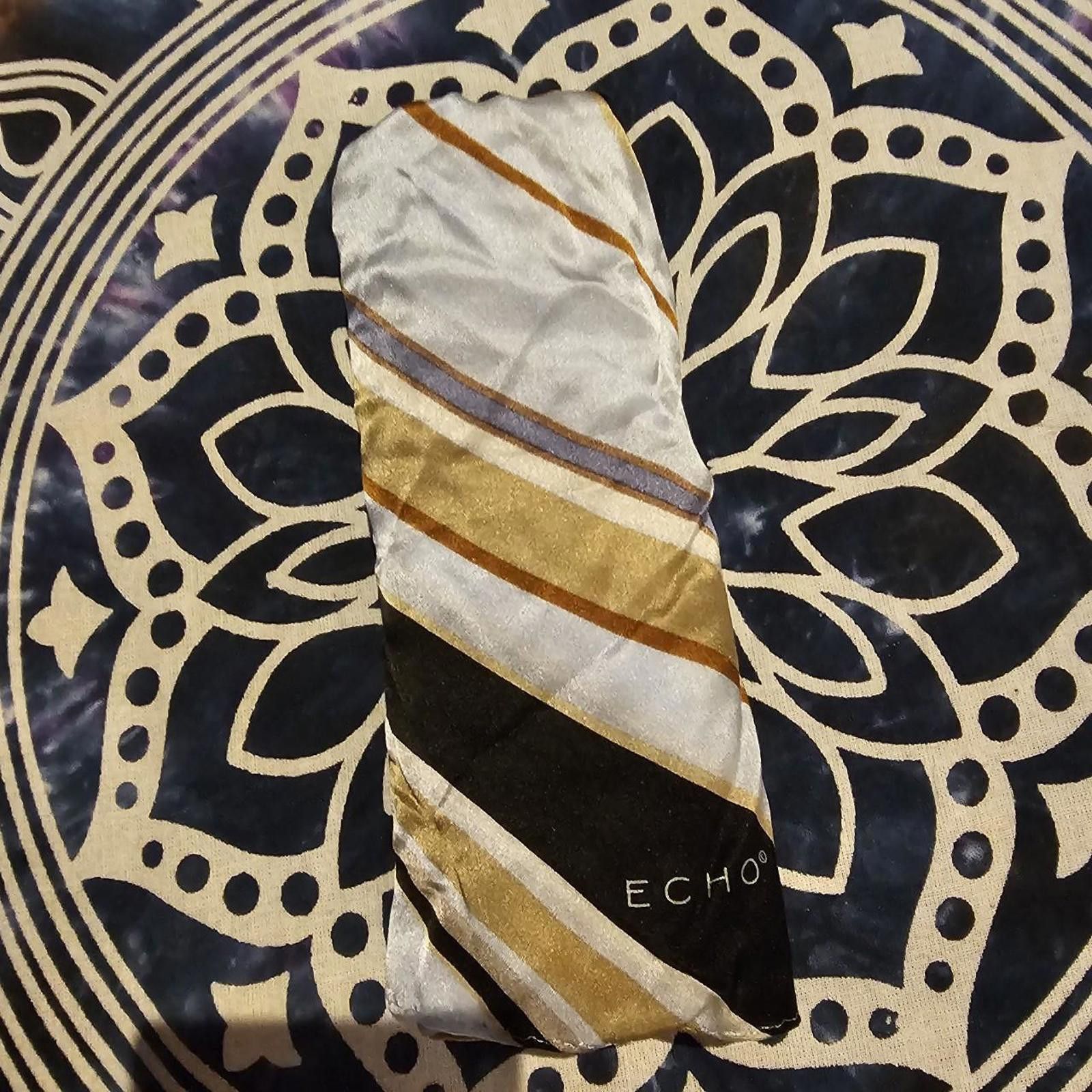 Ecko Unltd. Echo Women's Black and Gold Vintage Scarf Size ONE SIZE - 7 Thumbnail