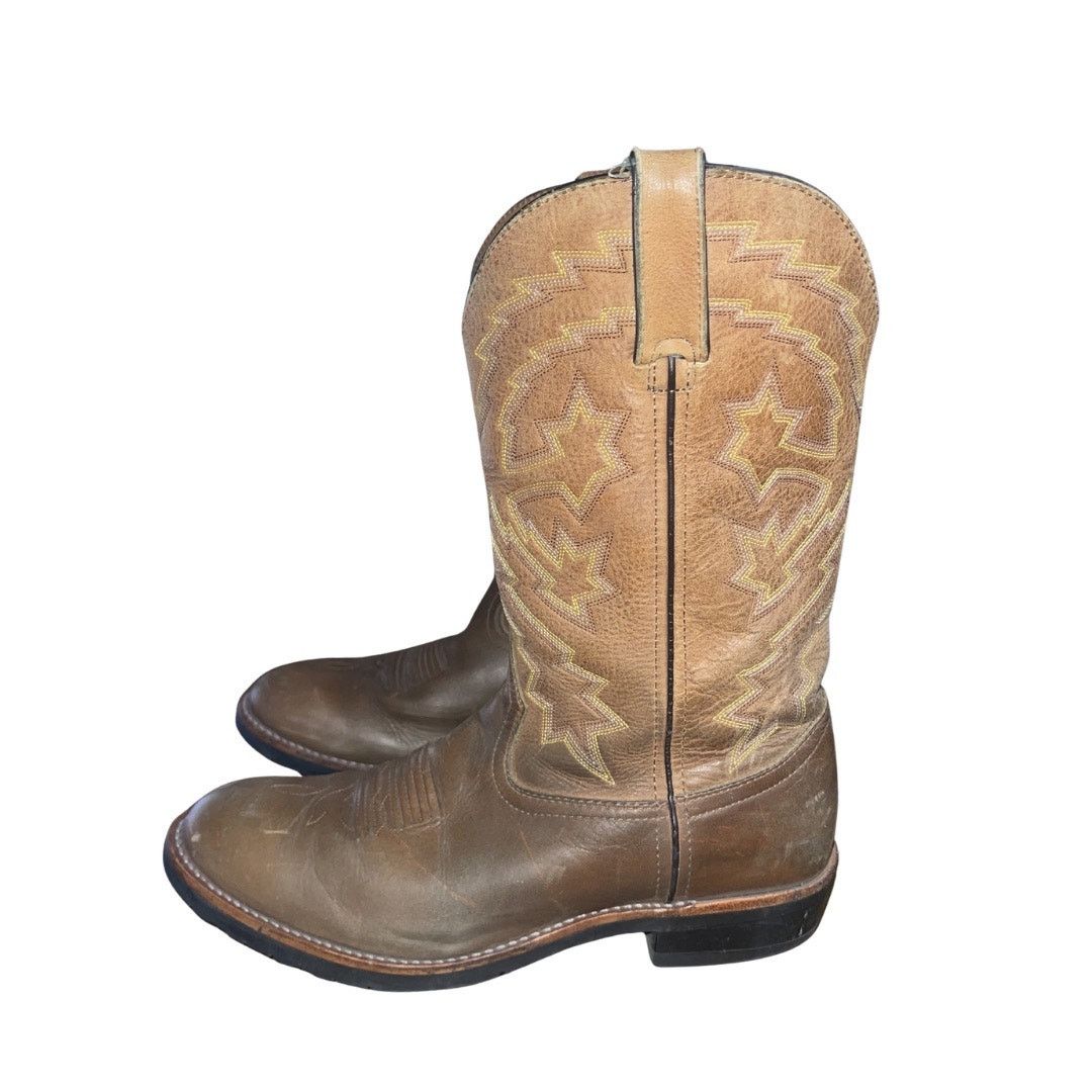 Durango Leather Western Cowboy Two Toned Boots Rebel Rodeo Rancher Size US 10 / EU 43 - 3 Thumbnail