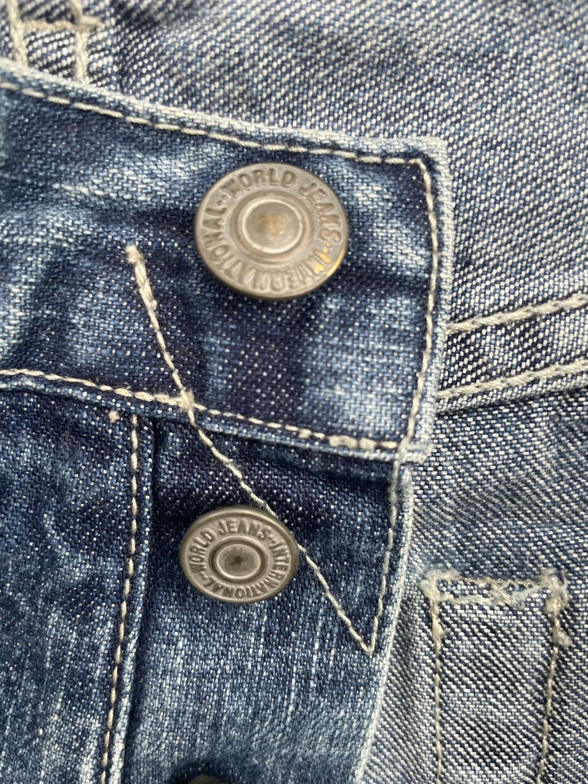 If Six Was Nine Press Clothing Distresed Denim Size US 33 - 16 Thumbnail