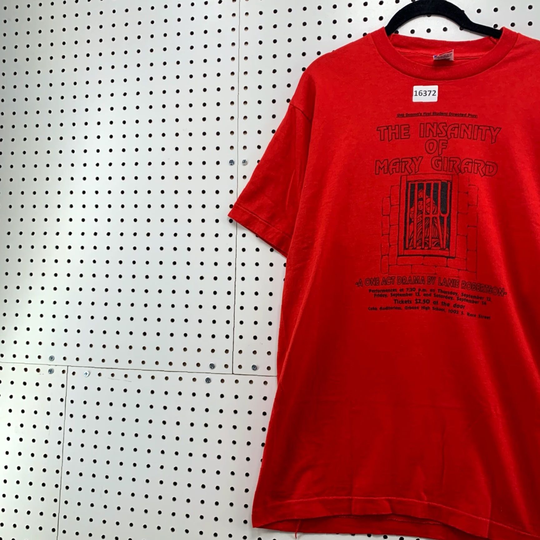Fruit Of The Loom VINTAGE Fruit of the Loom T-Shirt Unisex Adults XL Red 90s School Play Stitch Possessed Devil Size US XL / EU 56 / 4 - 3 Thumbnail