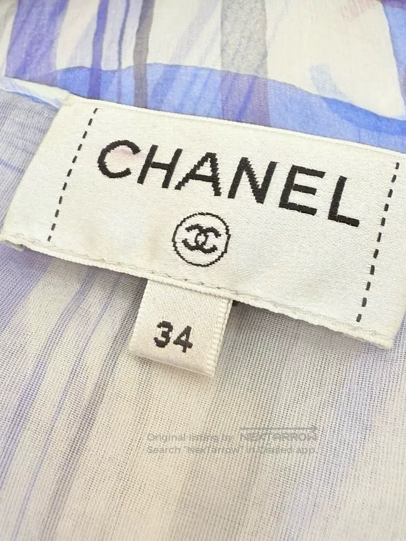 Chanel Chanel 23p blue plaid silk dress Size XXS / US 00 / IT 34 - 4 Thumbnail