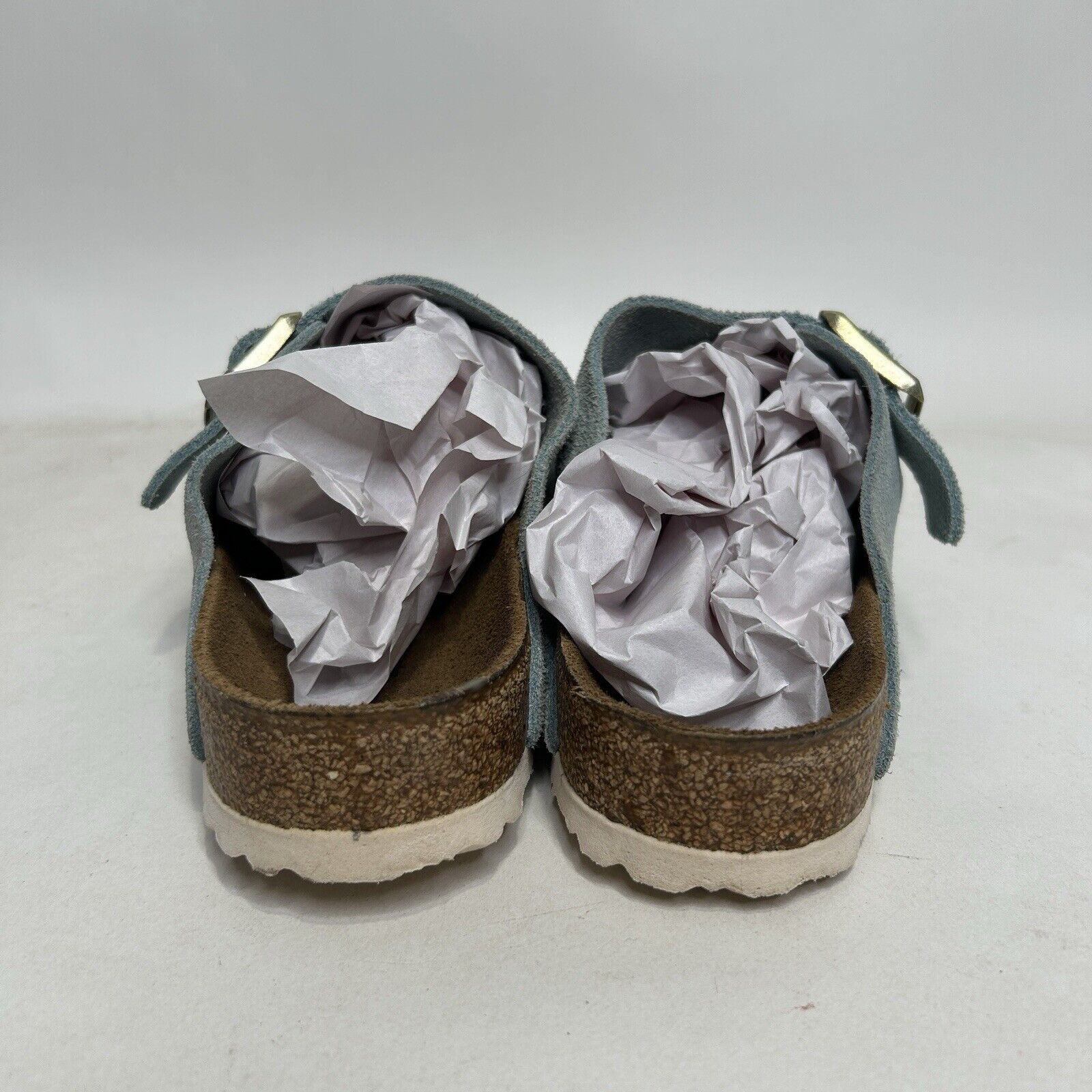 Birkenstock Birkenstock Arizona Soft Footbed Suede Sandals “Light Blue” Size US 7 / IT 37 - 6 Thumbnail