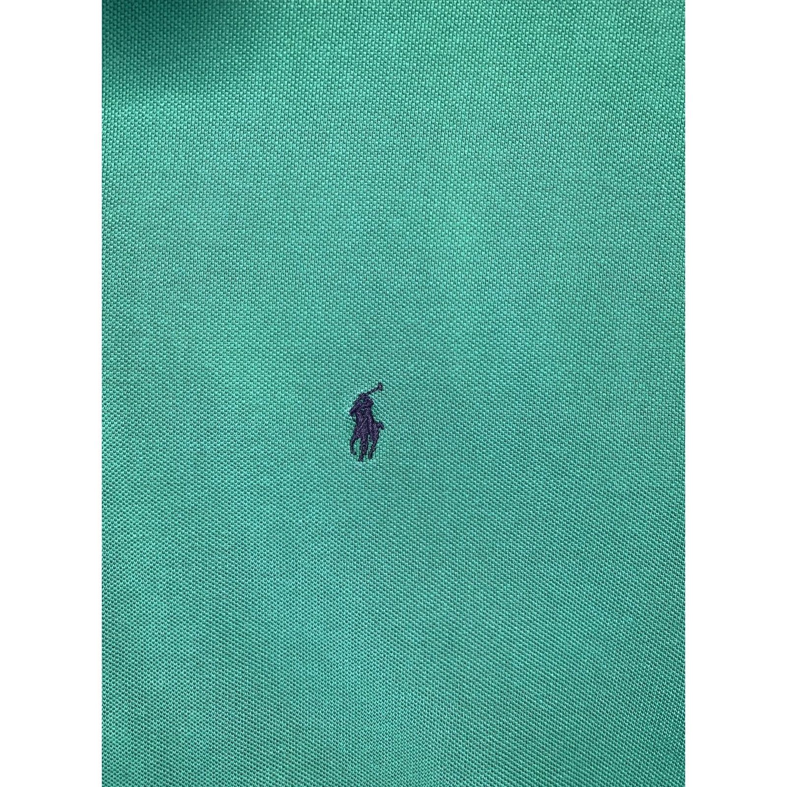 Polo Ralph Lauren VINTAGE Polo Ralph Lauren Polo Shirt Mens Large-10442 Green Cotton Logo Embroidered 90s Preppy Size US XL / EU 56 / 4 - 2 Thumbnail