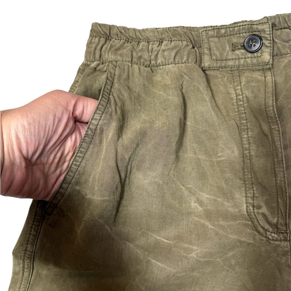 Zara NWT New Zara Olive Marble Linen Blend Chino Pants Size M Size 32" / US 10 / IT 46 - 5 Thumbnail