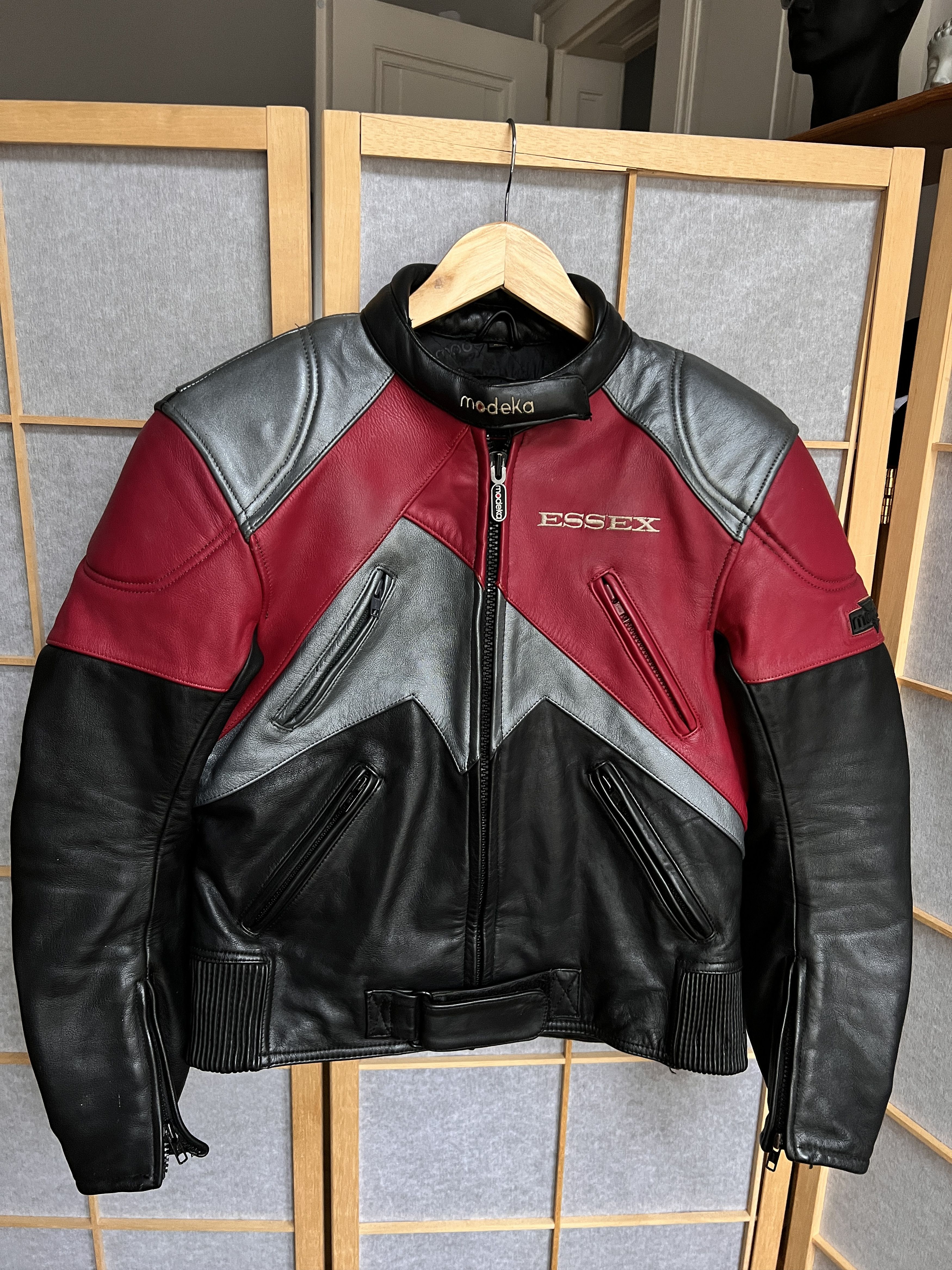 Genuine Leather Racing leather jacket 90s avant garde cropped moto y2k baggy Size M / US 6-8 / IT 42-44 - 1 Thumbnail