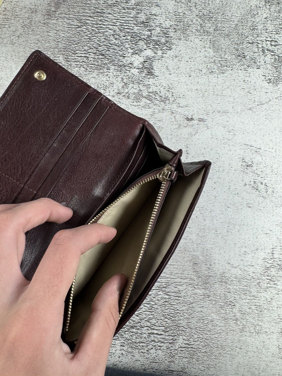 Mulberry Mulberry Oxblood Continental Tree Vintage Genuine Leather Wallet Purse Size ONE SIZE - 11 Thumbnail
