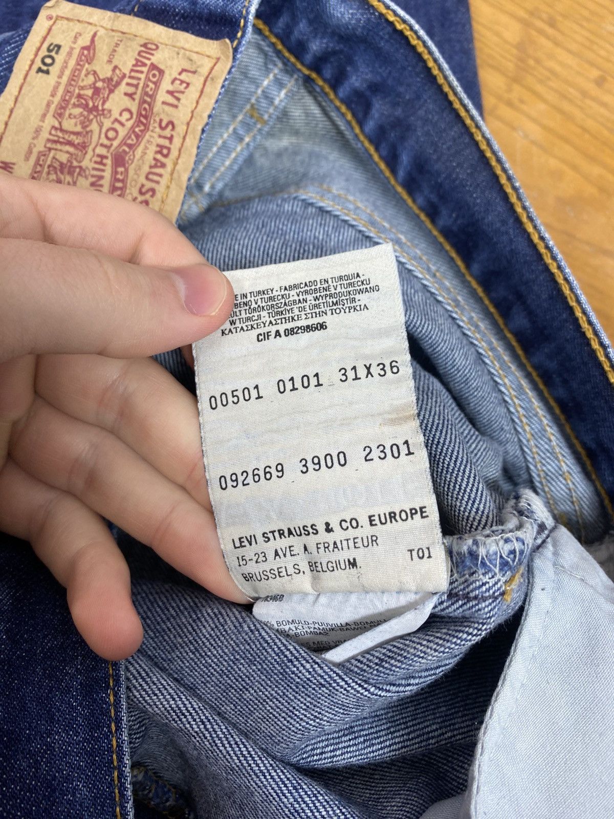 Levi's Vintage 90s Levi’s 501 jeans denim Size US 31 - 10 Thumbnail