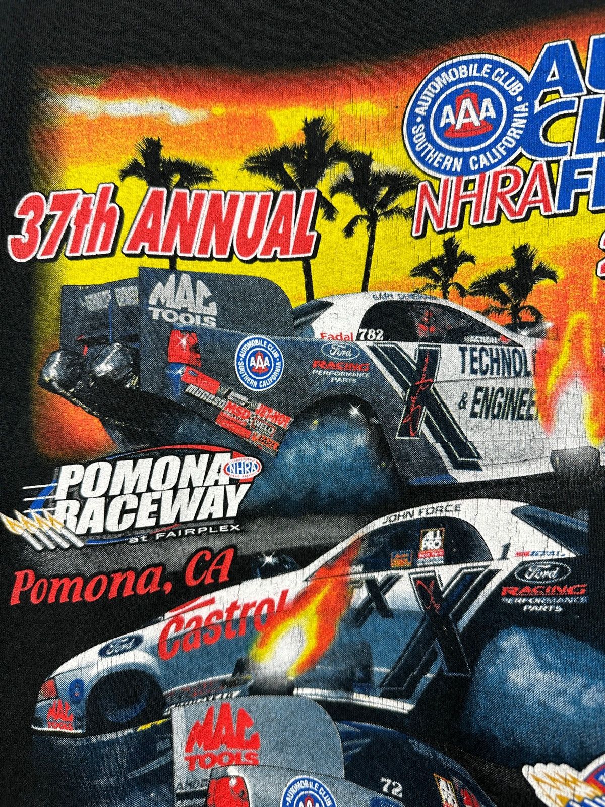 NASCAR 2001 Vintage NHRA Finals 37th Annual Pomona T-Shirt Size US XL / EU 56 / 4 - 10 Thumbnail