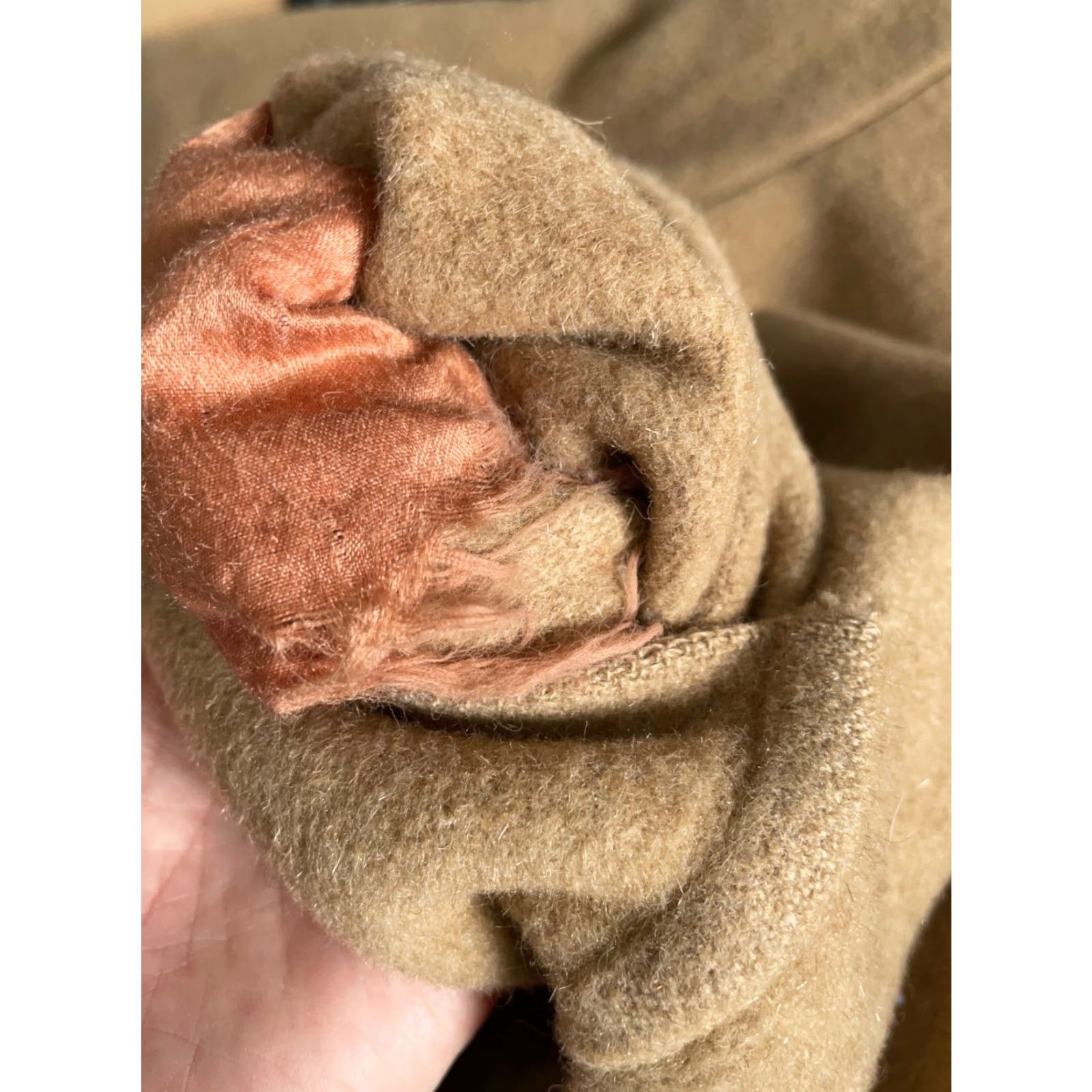 Camel VINTAGE Ullmann Camel Hair Double Breasted Belted Trench Coat Women's 6 / Small Beige Coat Size M / US 6-8 / IT 42-44 - 5 Thumbnail