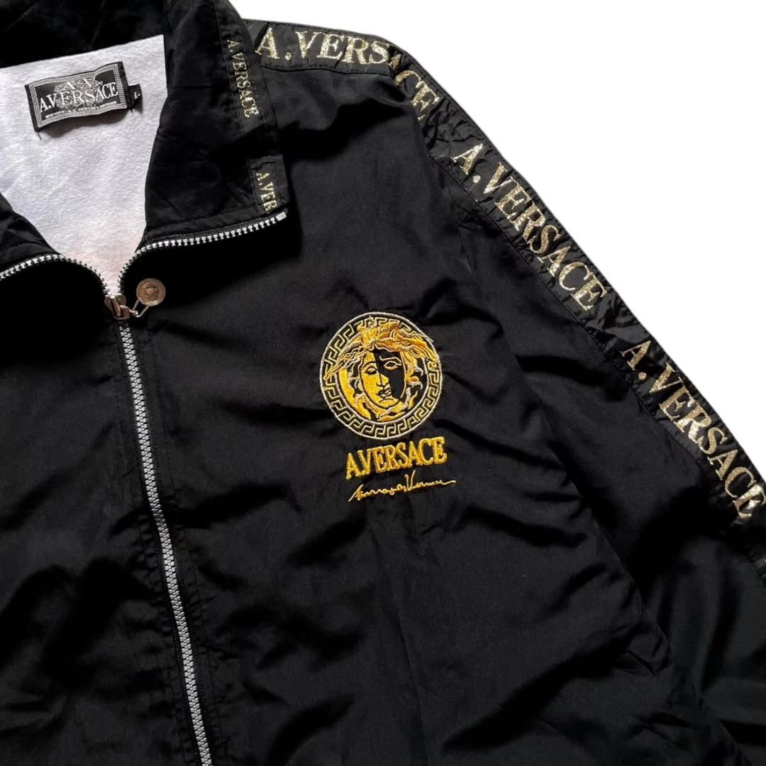 Versace Vintage Alfredo Versace Full Taped Big Logo Jacket Size US XL / EU 56 / 4 - 5 Thumbnail