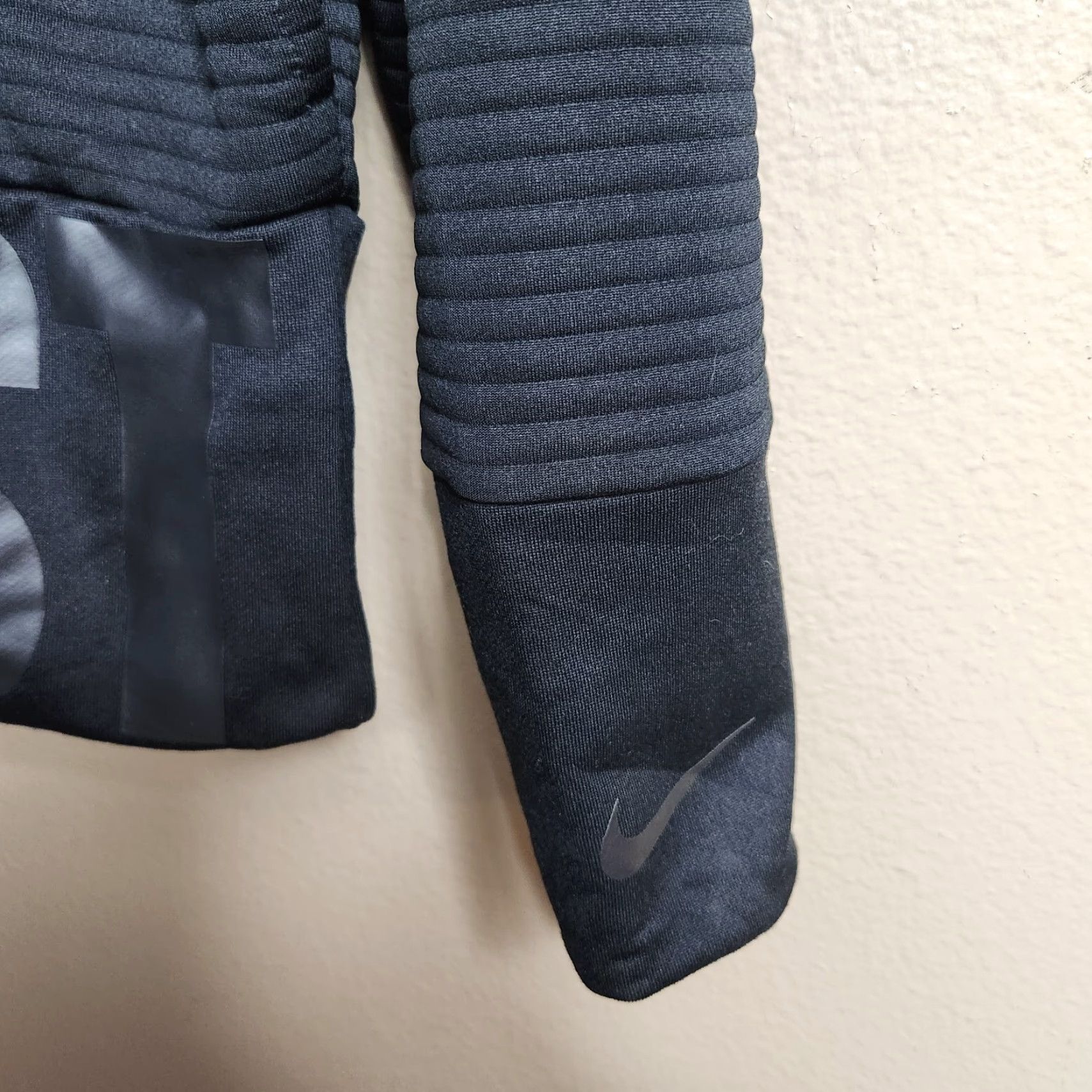 Nike Nike Dri-Fit Training Womens Black Crew Top Rib-Quilted Sweatshirt-Size S Size S / US 4 / IT 40 - 3 Thumbnail