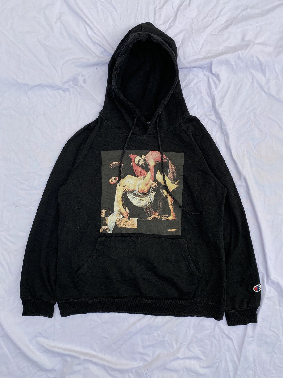 image of Champion x Pyrex Vision Pyrex 23 Hoodie in Black, Men's (Size Medium)