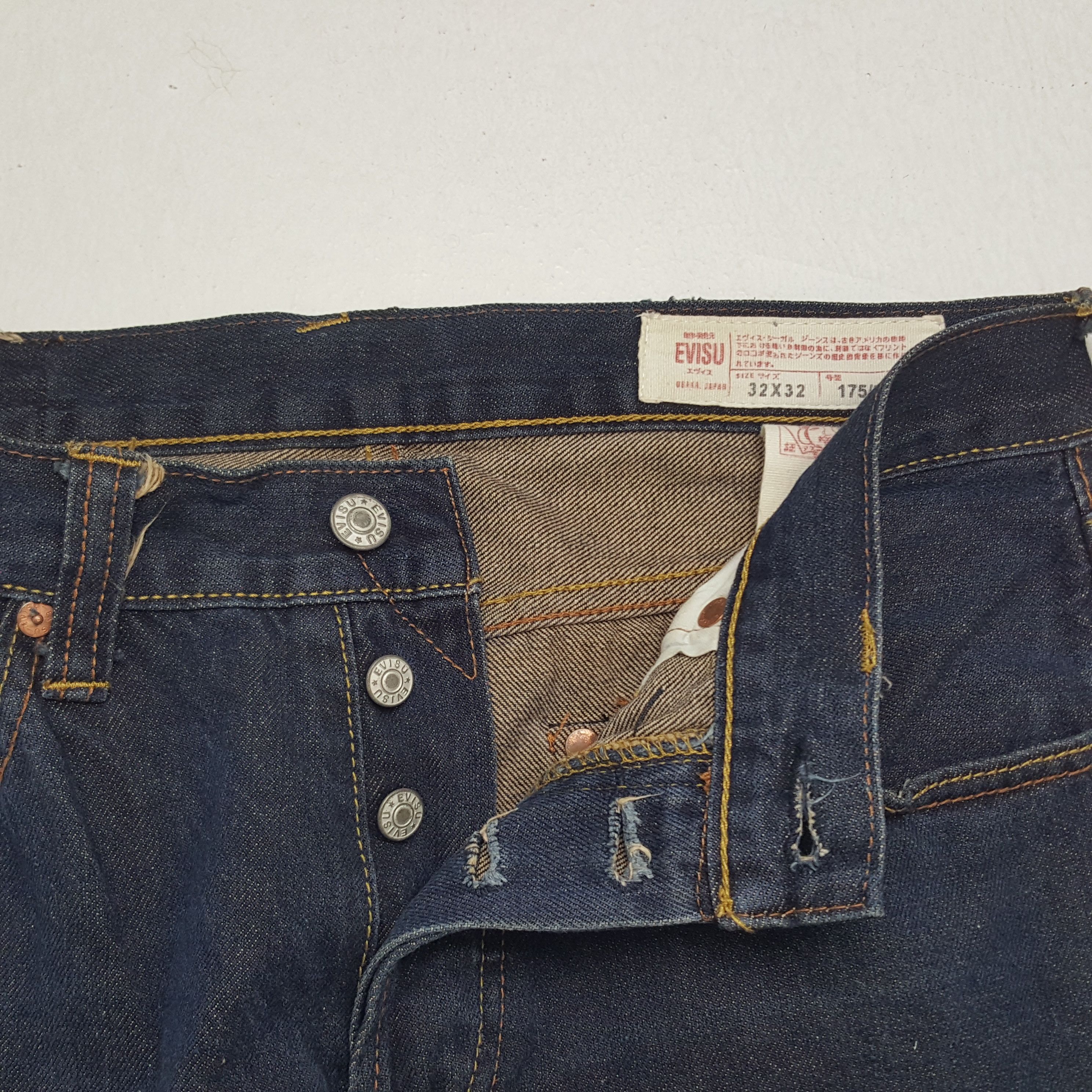 Evisu × Japanese Brand × Vintage Vintage Evisu Japanese Brand Daicock Custom Art Denim Jeans Size US 30 / EU 46 - 7 Thumbnail
