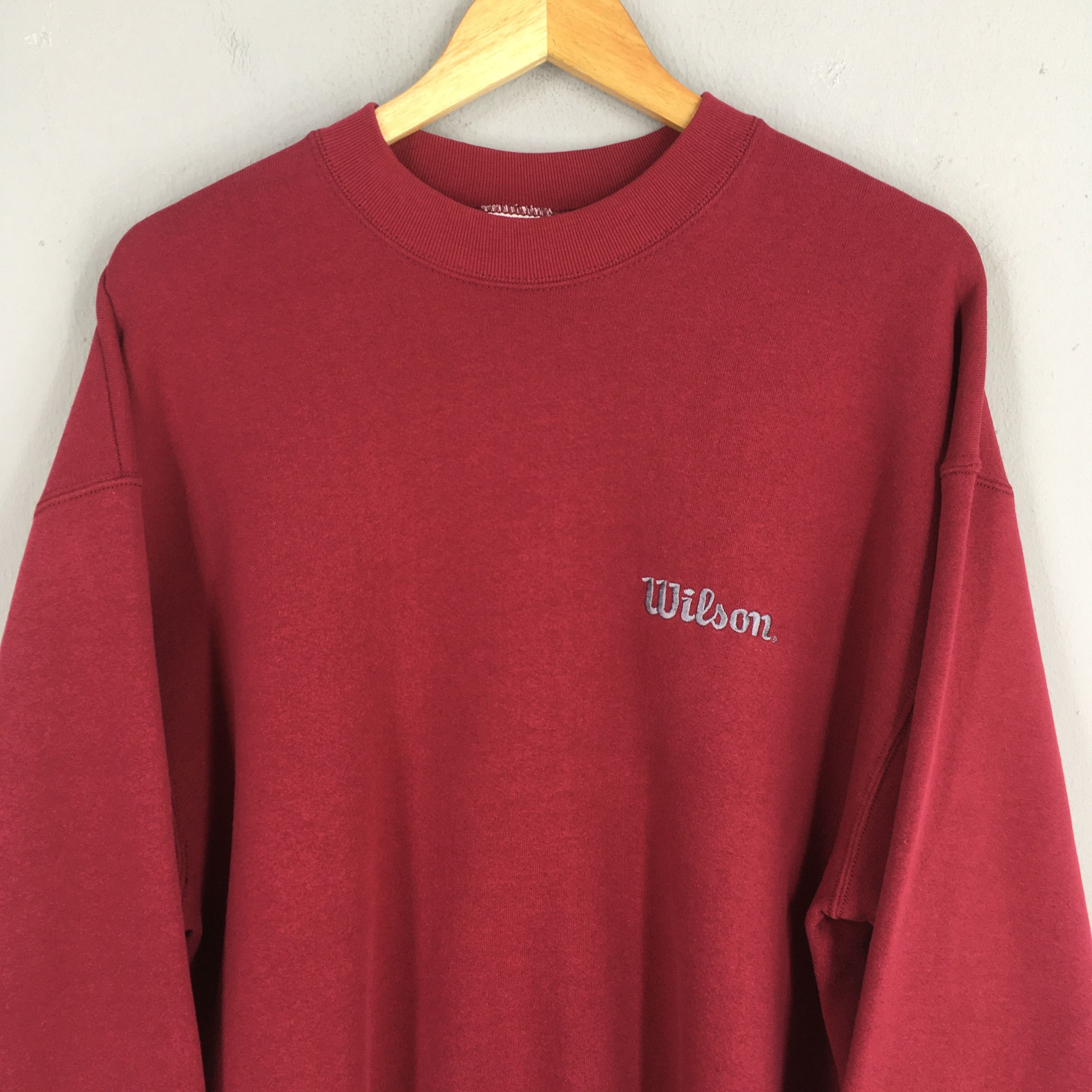 Vintage Vintage 90s Wilson Sportswear Red Sweatshirt XLarge Size US XL / EU 56 / 4 - 2 Thumbnail