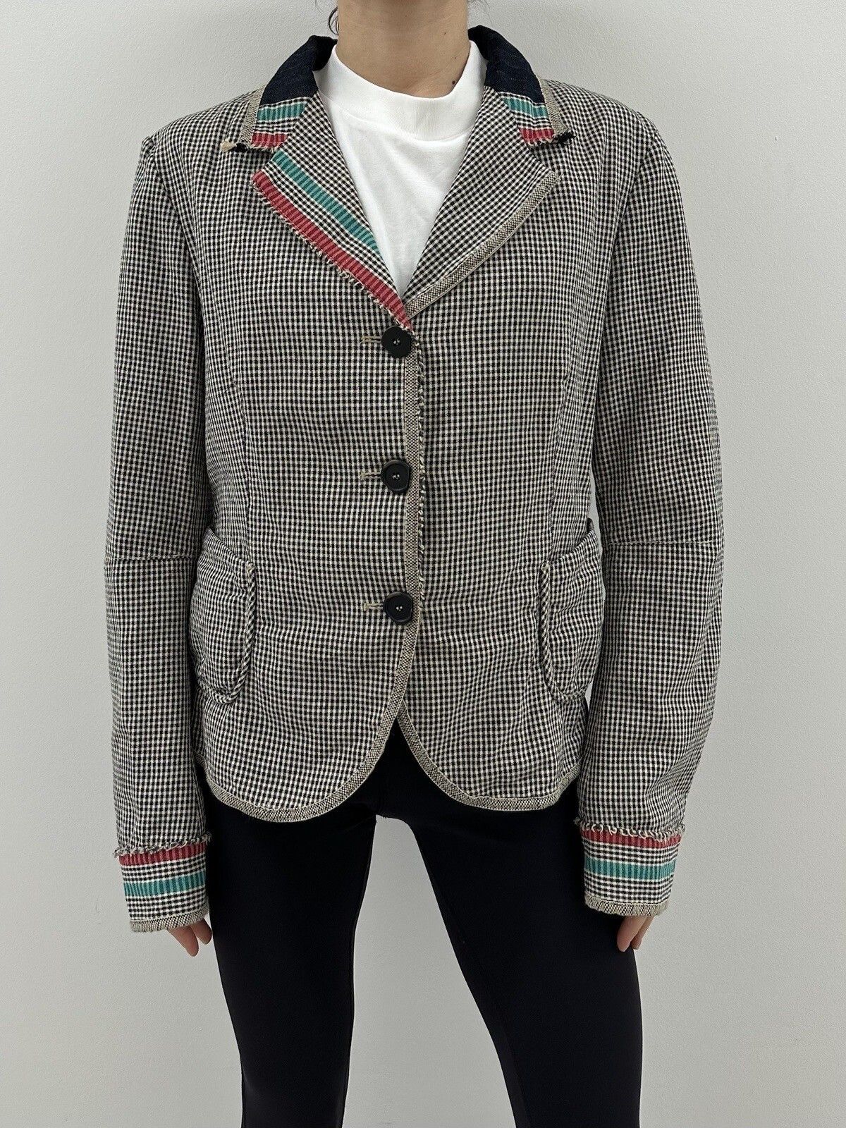 Marithe + Francois Girbaud Marithe Francois Girbaud Blazer Womens Checked y2k vintage Size L / US 10 / IT 46 - 1 Thumbnail
