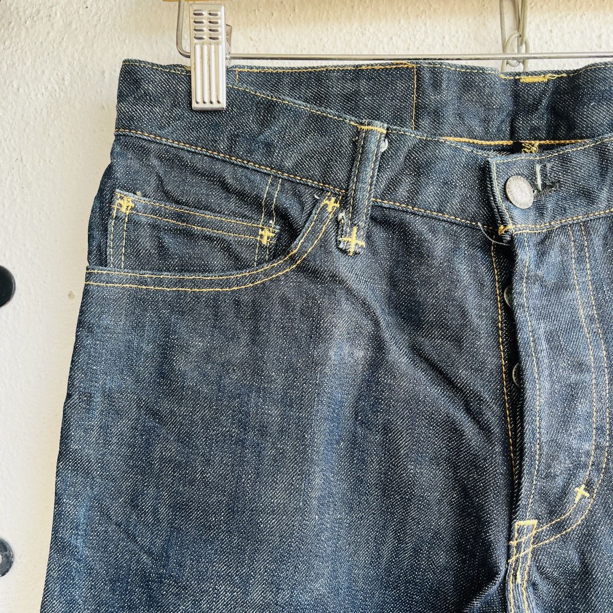 Rude Vintage Rare Rude Gallery Hard Denim Selvedge Jeans Size US 31 - 6 Thumbnail