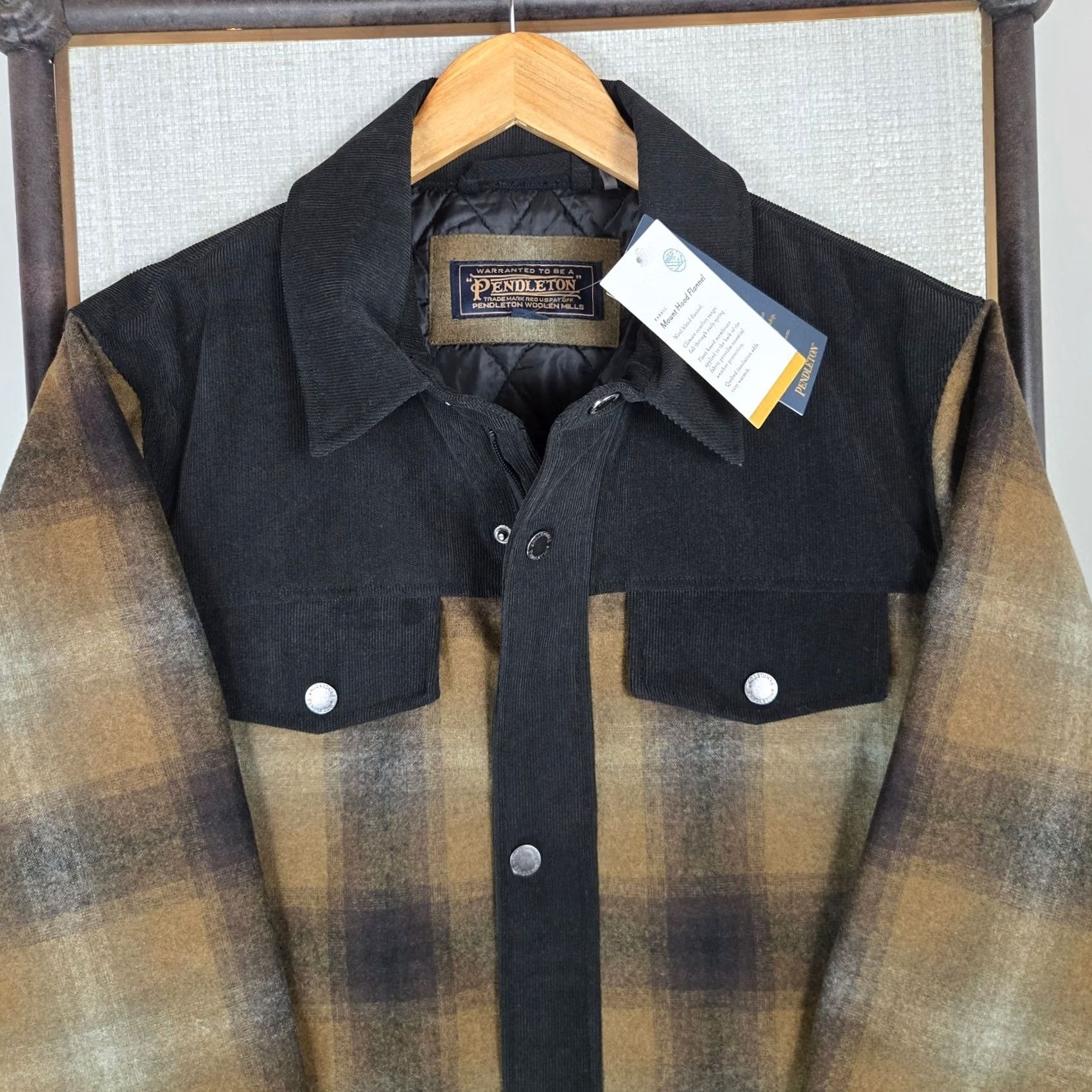 Pendleton PENDLETON Wool Jacket Mens Large Insulated Plaid Full Zip Corduroy NEW 35 Size US L / EU 52-54 / 3 - 2 Thumbnail