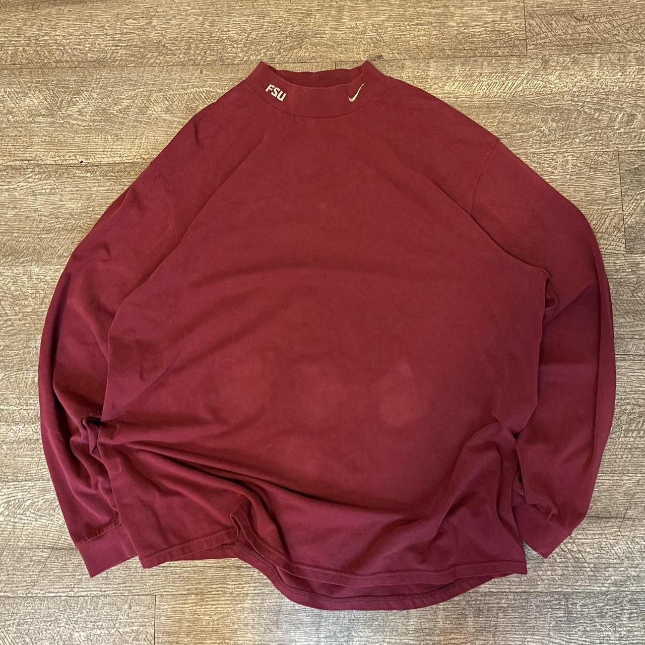 Nike × Vintage Vintage Y2K Nike Mockneck Long Sleeve FSU Shirt Size US XL / EU 56 / 4 - 1 Thumbnail
