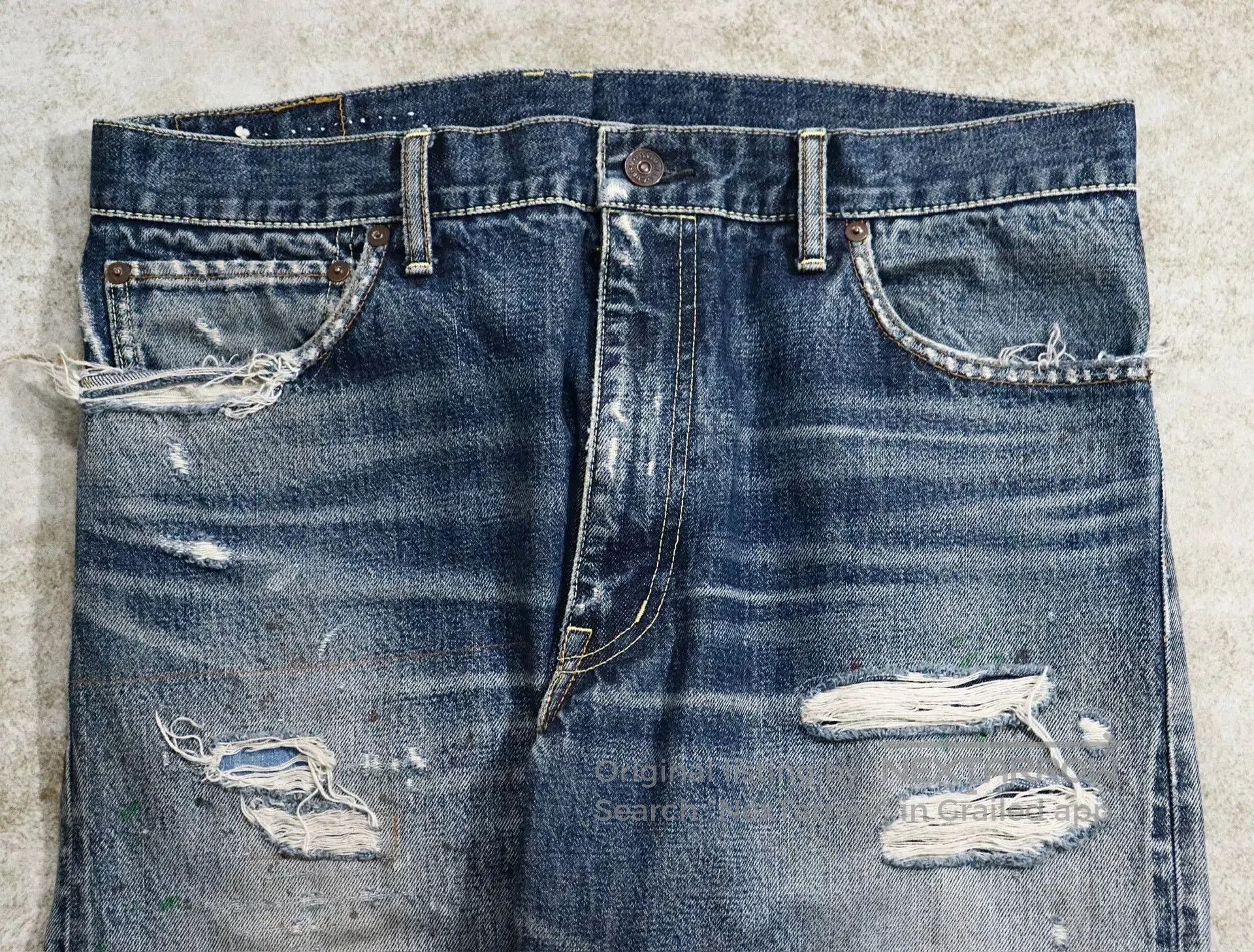 Visvim Visvim Journeyman Tacked Crash Denim Pants. Size US 34 / EU 50 - 3 Thumbnail