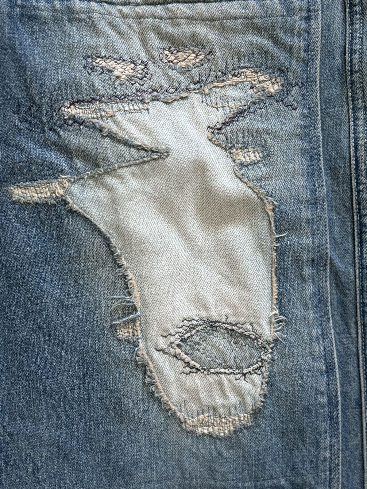 Kapital Kapital Kountry Working Class Distressed Patchwork Denim Size US 30 / EU 46 - 3 Thumbnail