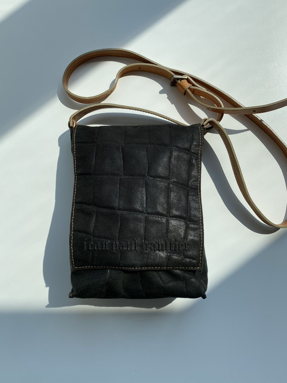 Jean Paul Gaultier × Vintage 90’s-00’s Jean Paul Gaultier Crocodile Texture Crossbody Bag Size ONE SIZE - 2 Thumbnail
