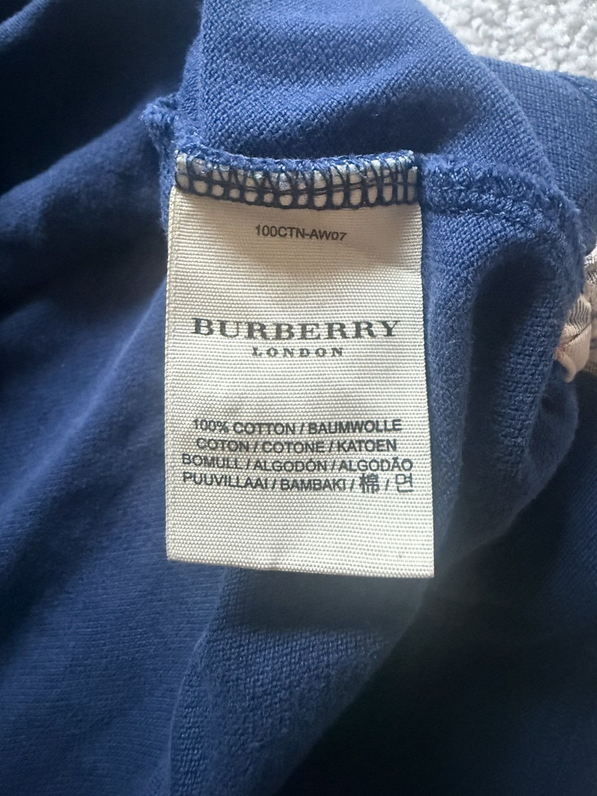 Burberry Authentic Blue Burberry Polo Size US L / EU 52-54 / 3 - 2 Thumbnail