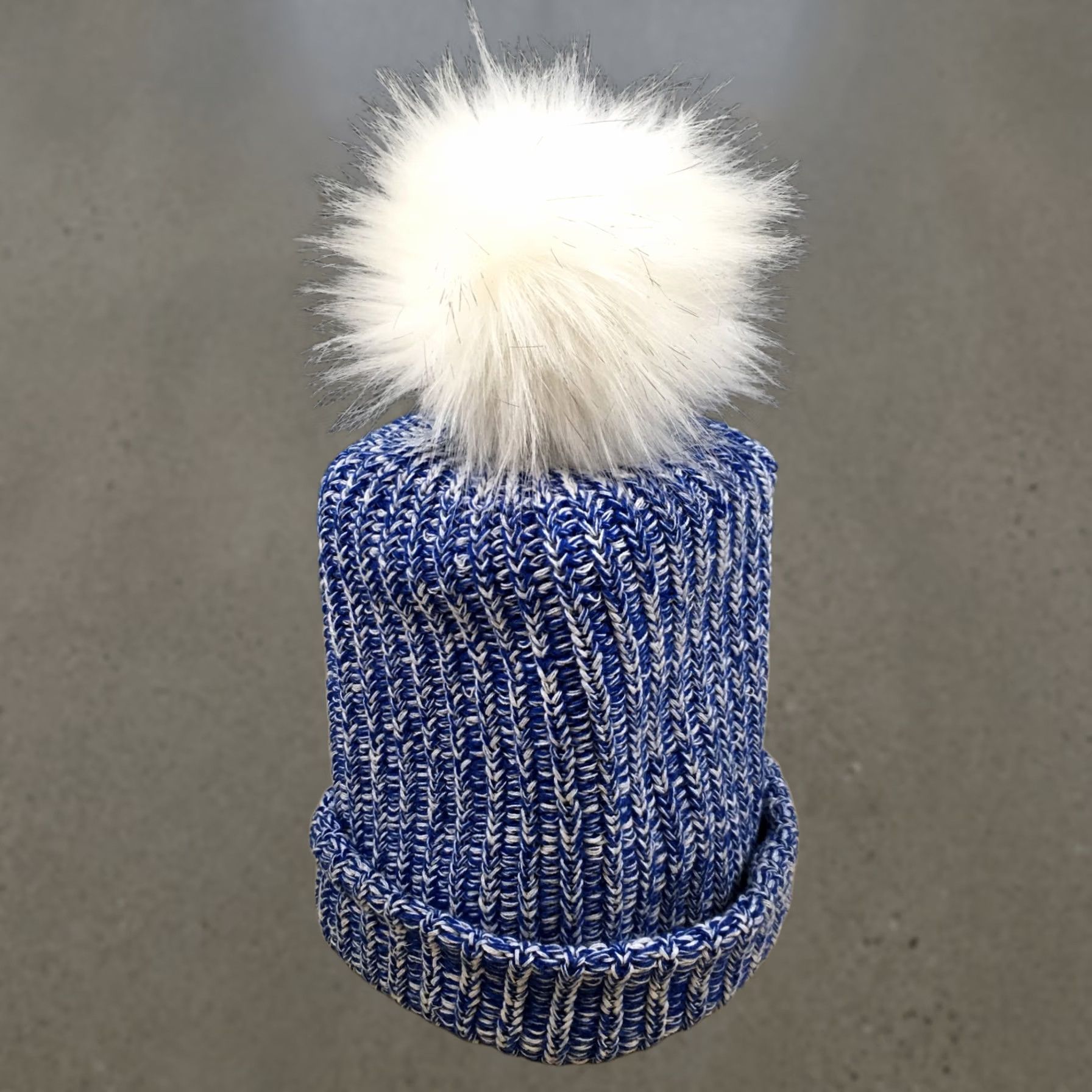 Vintage Love Your Melon Hat Womens One Size Blue Winter Beanie Pompom Cuffed Size ONE SIZE - 1 Thumbnail