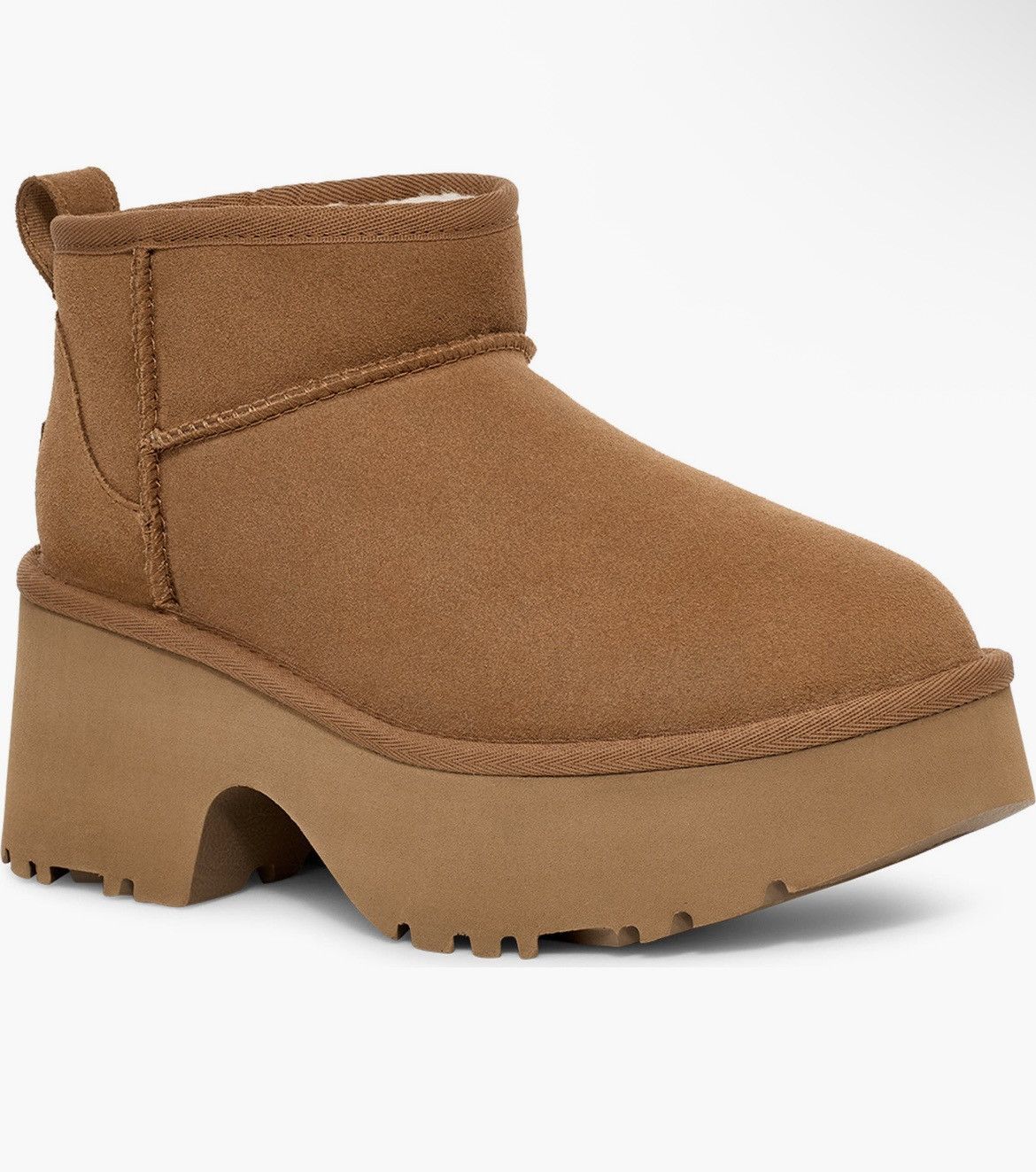 Ugg UGG Classic Ultra Mini New Heights Platform Boot Chestnut Size US 8 / IT 38 - 1 Thumbnail