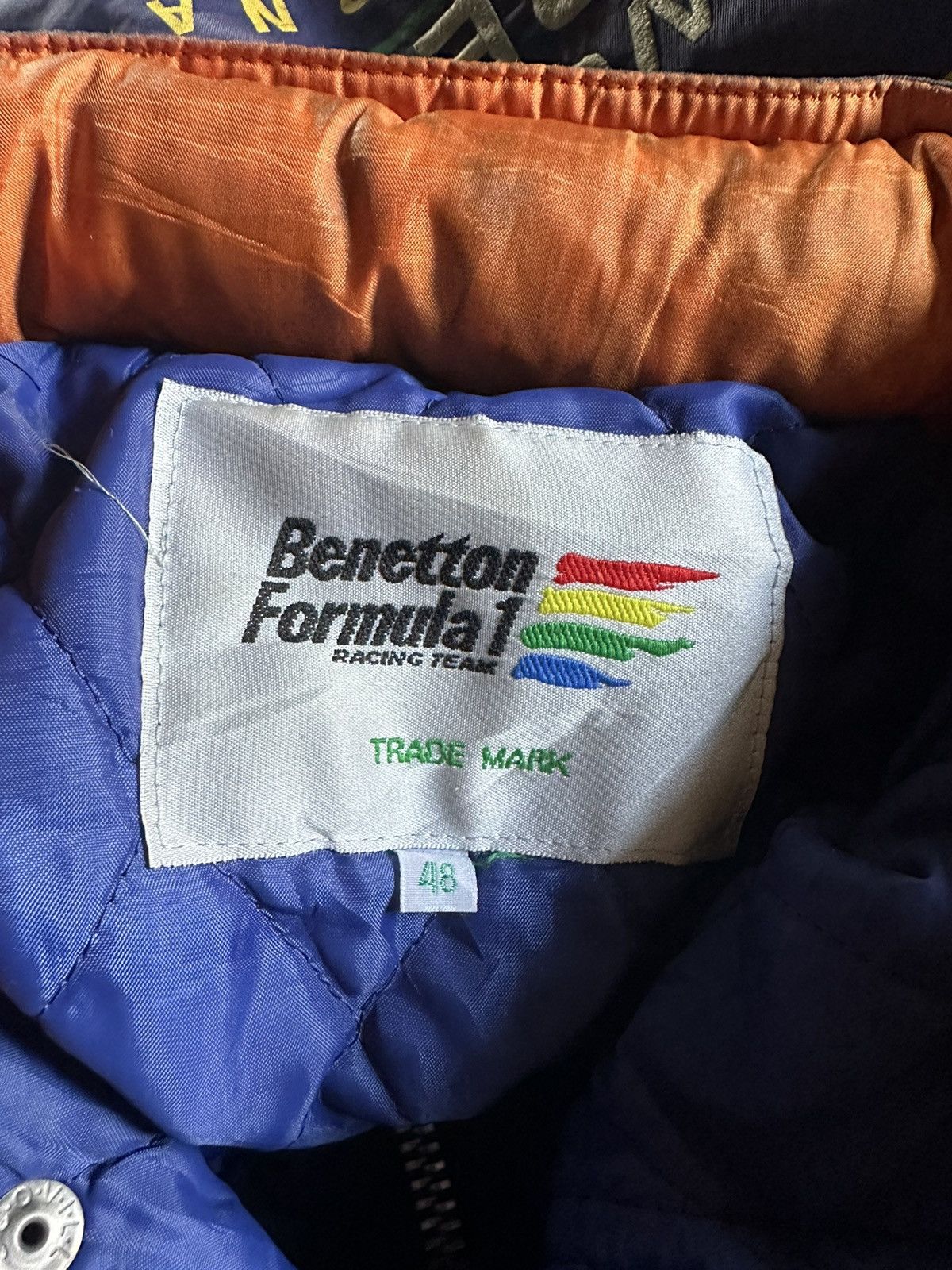 Vintage Sunfaded Benetton formula 1 racing team jacket Size US L / EU 52-54 / 3 - 7 Thumbnail