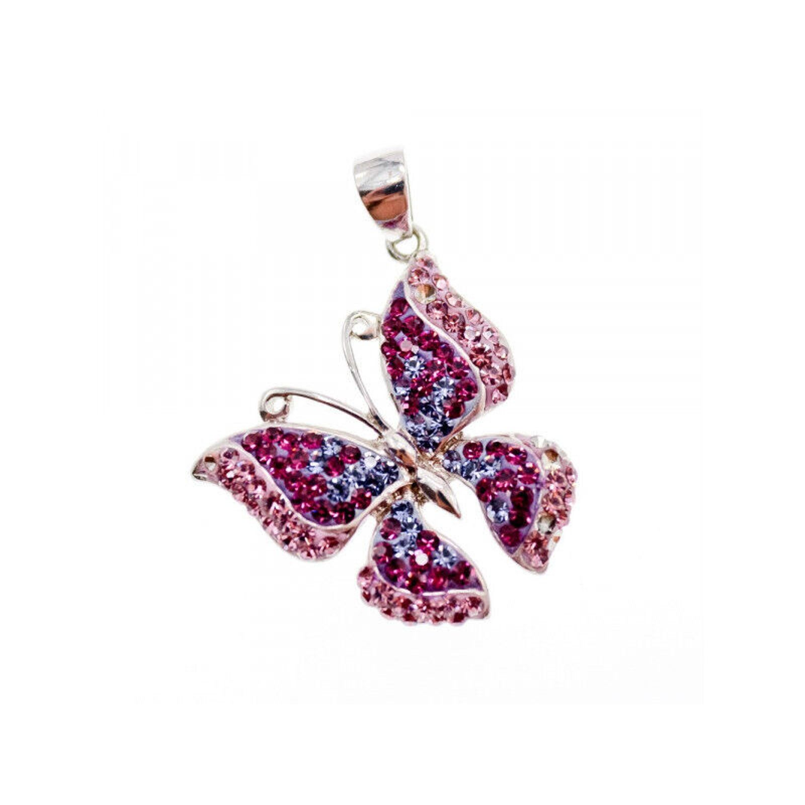 Other 925 STERLING SILVER MULTICOLOR CZ "BUTTERFLY" PENDANT Size ONE SIZE - 1 Thumbnail