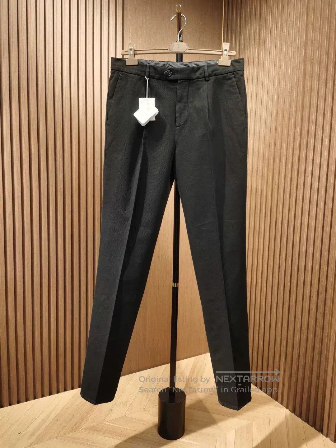 Brunello Cucinelli Black Pleated Trousers.